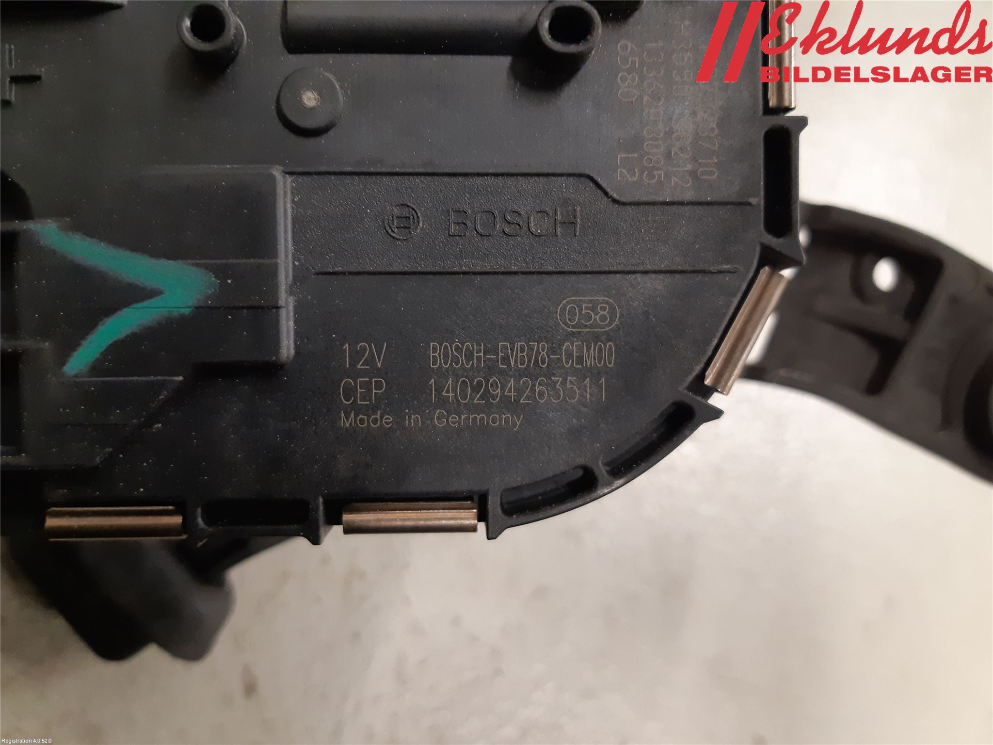 Citroen C4 GRAND PICASSO 14-18 Torkarmotor Vindruta