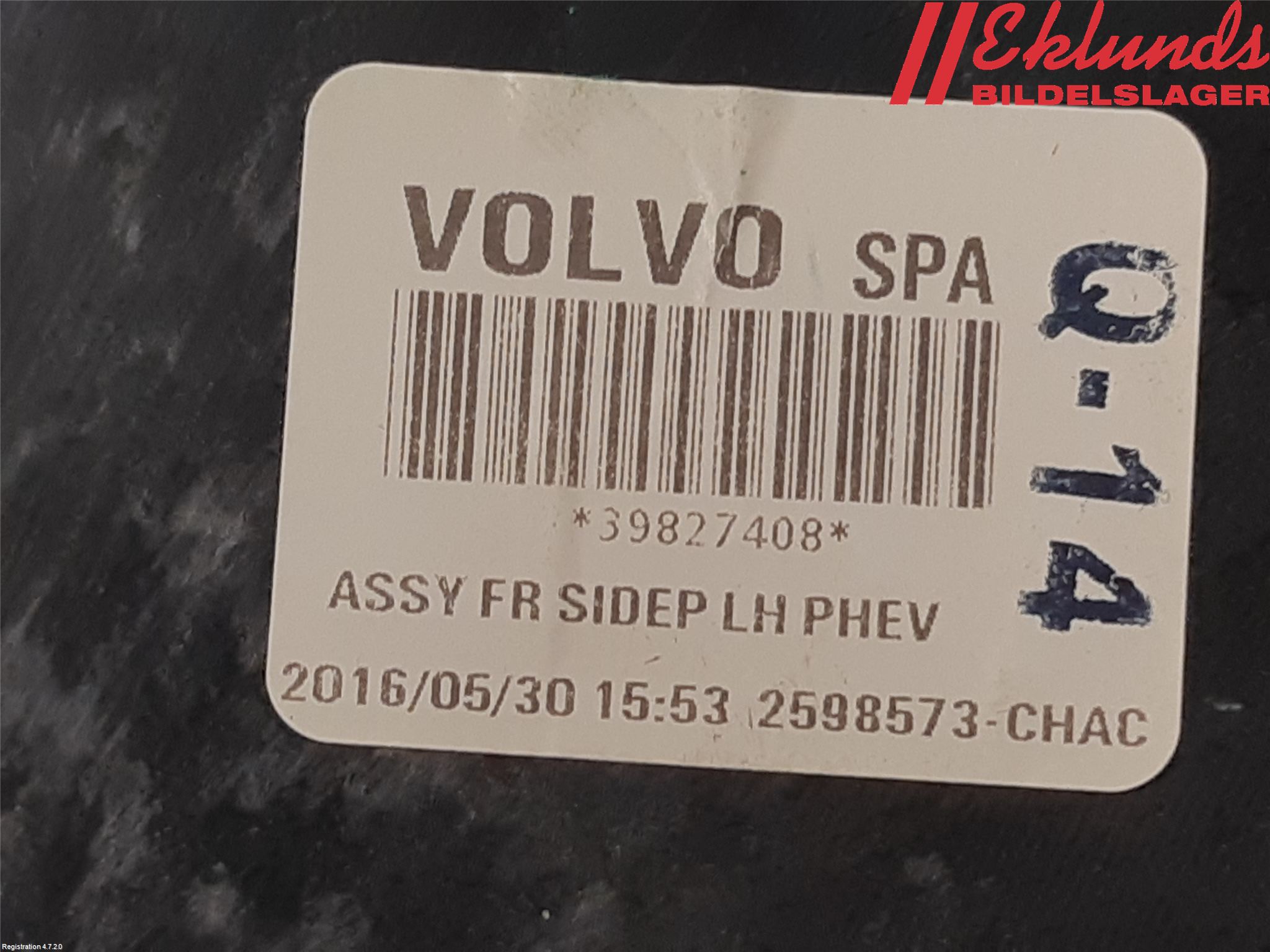 Volvo XC90/RECHARGE 16- Inr Tunnelfack