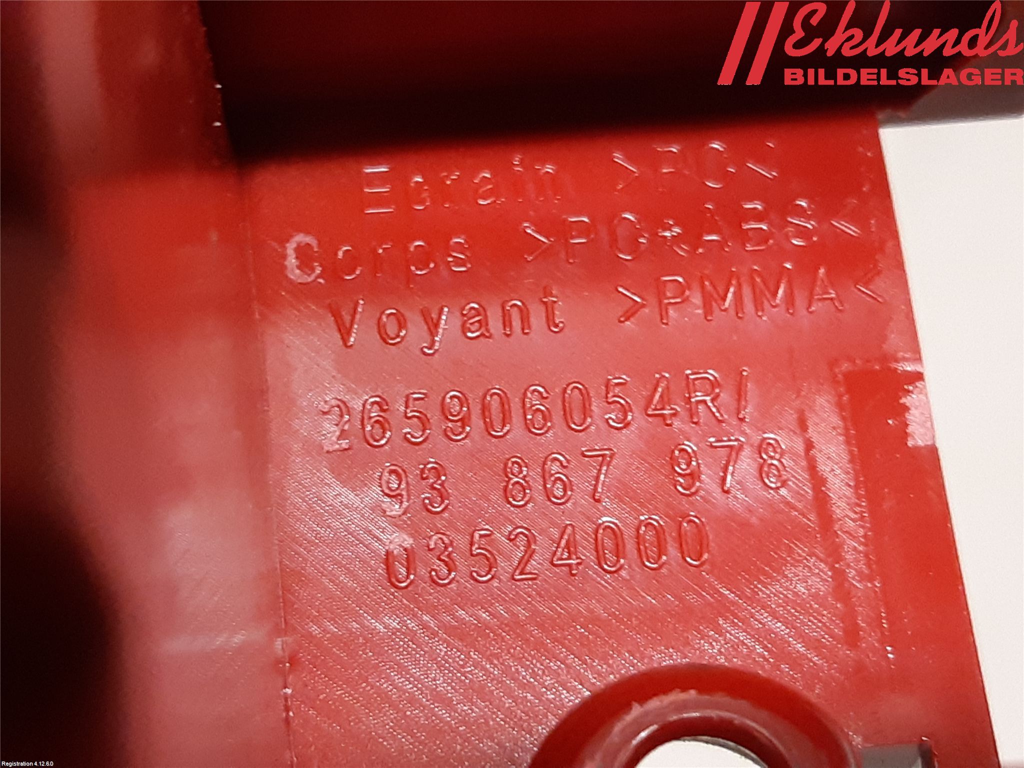 Opel VIVARO 15-19 Bromsljus Bakruta