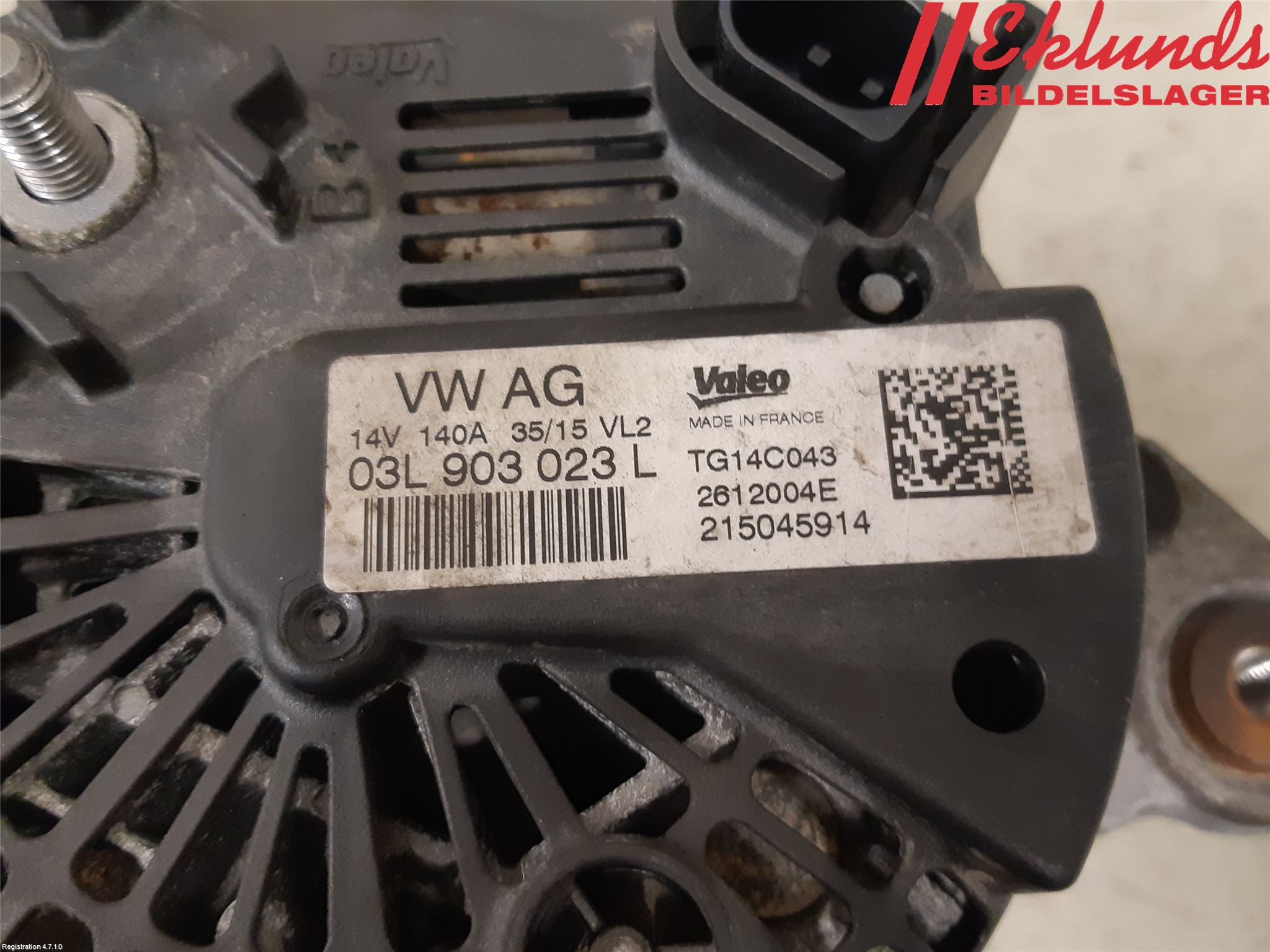 Volkswagen VW PASSAT 15-19 Generator