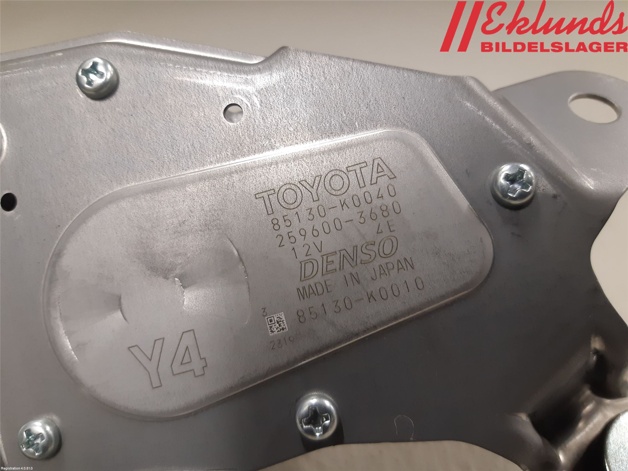 Toyota YARIS XP21 20- Torkarmotor Baklucka