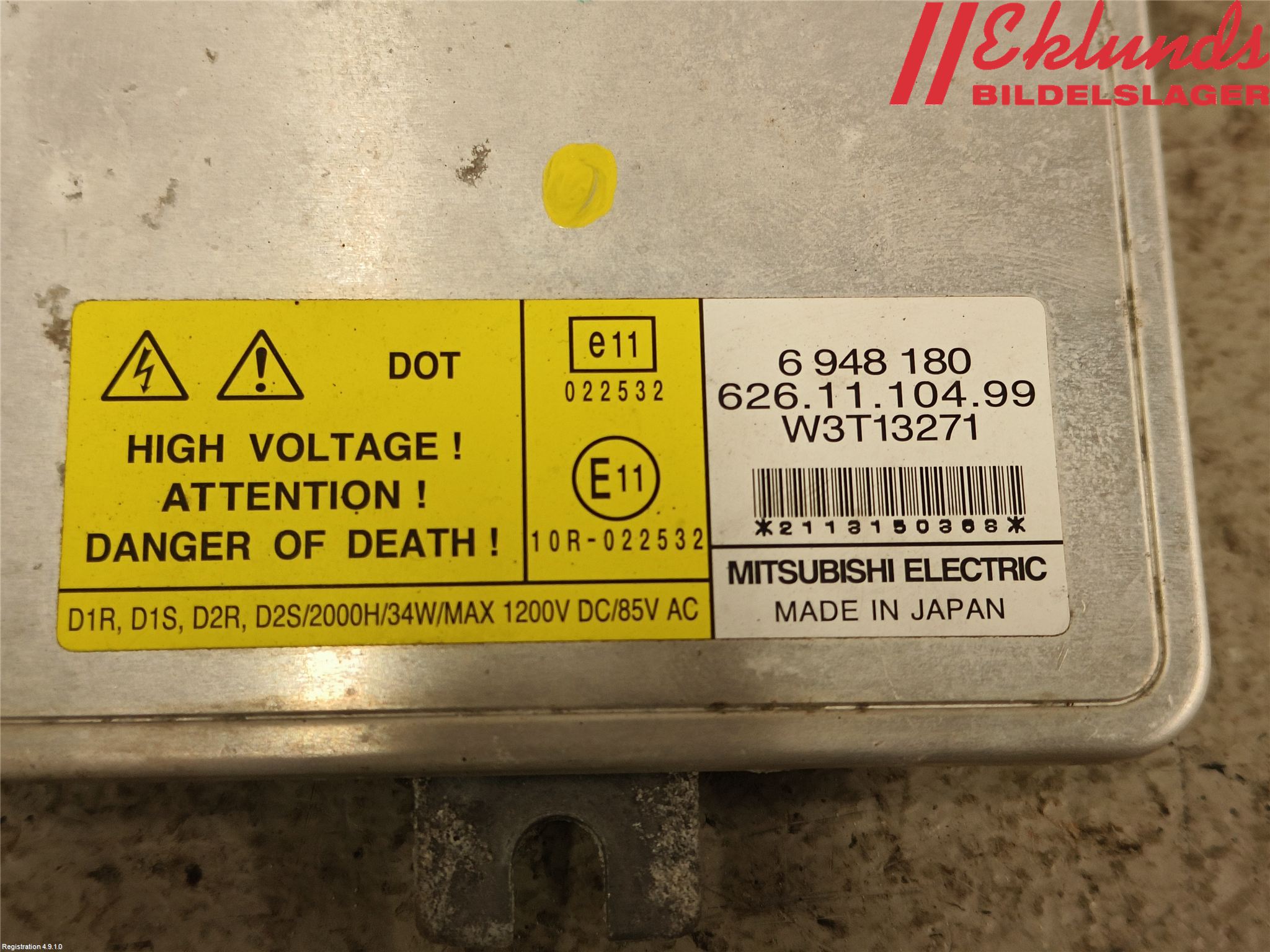 Volvo V70 08-13 Styrenhet Strålkastare