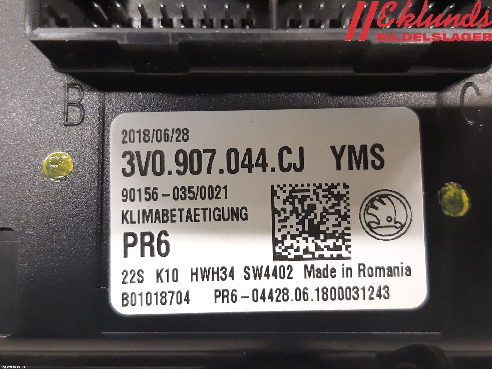Skoda SUPERB 16-24 Ac Styrenhet Ac Manöveren