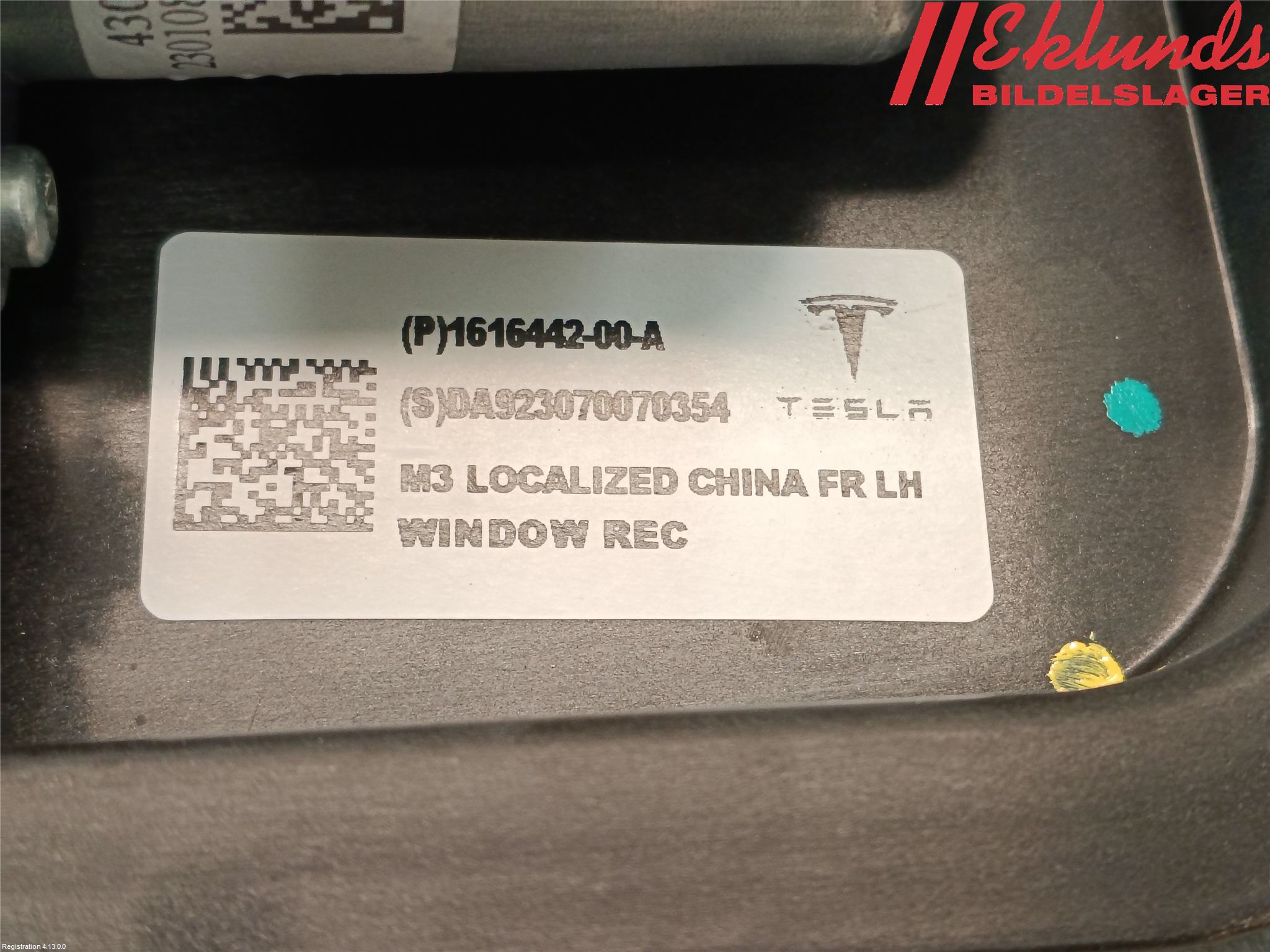 Tesla MODEL 3 17- Fönsterhiss El Kompl