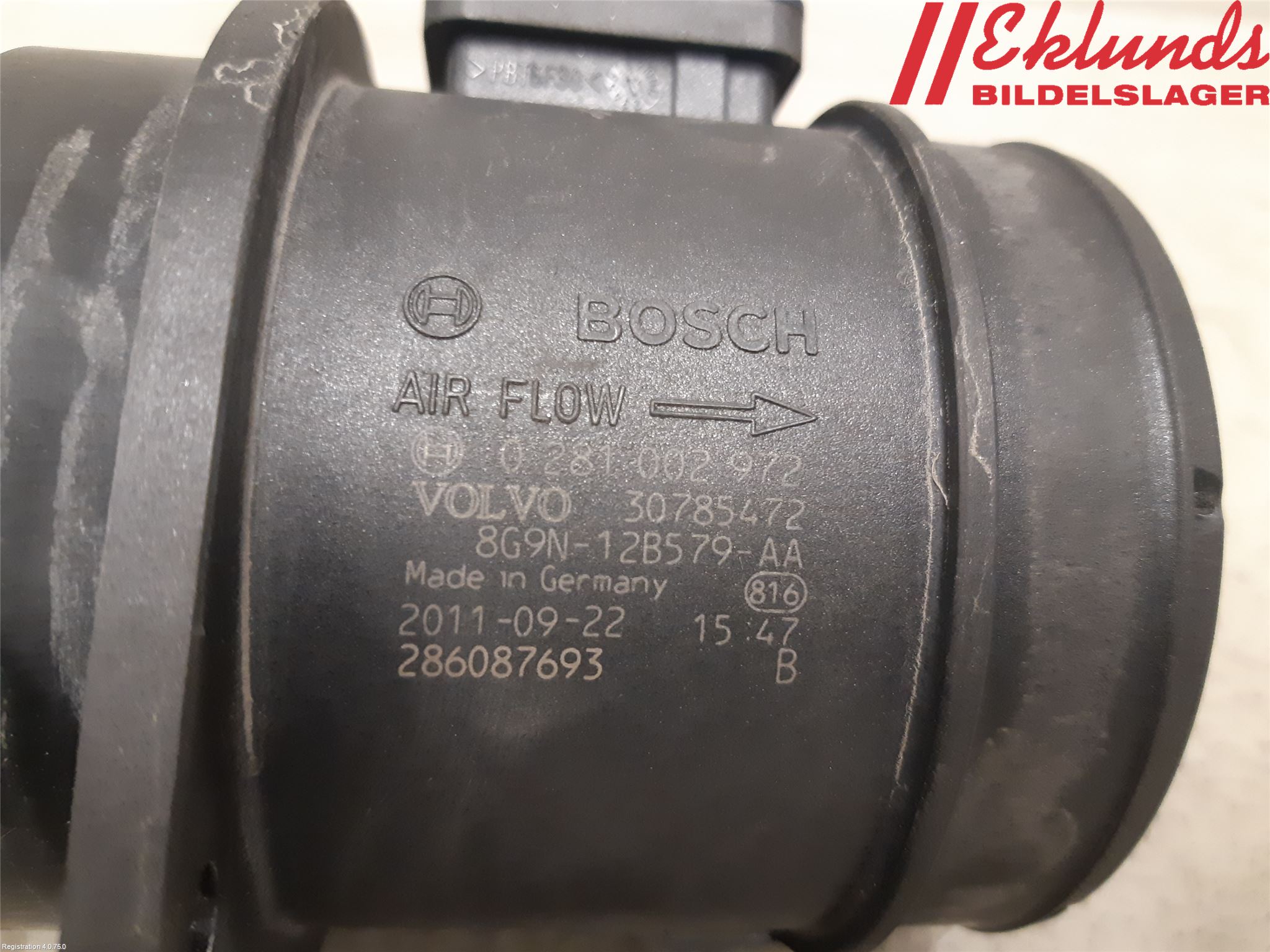 Volvo V60 11-13 Injluftmassamätare