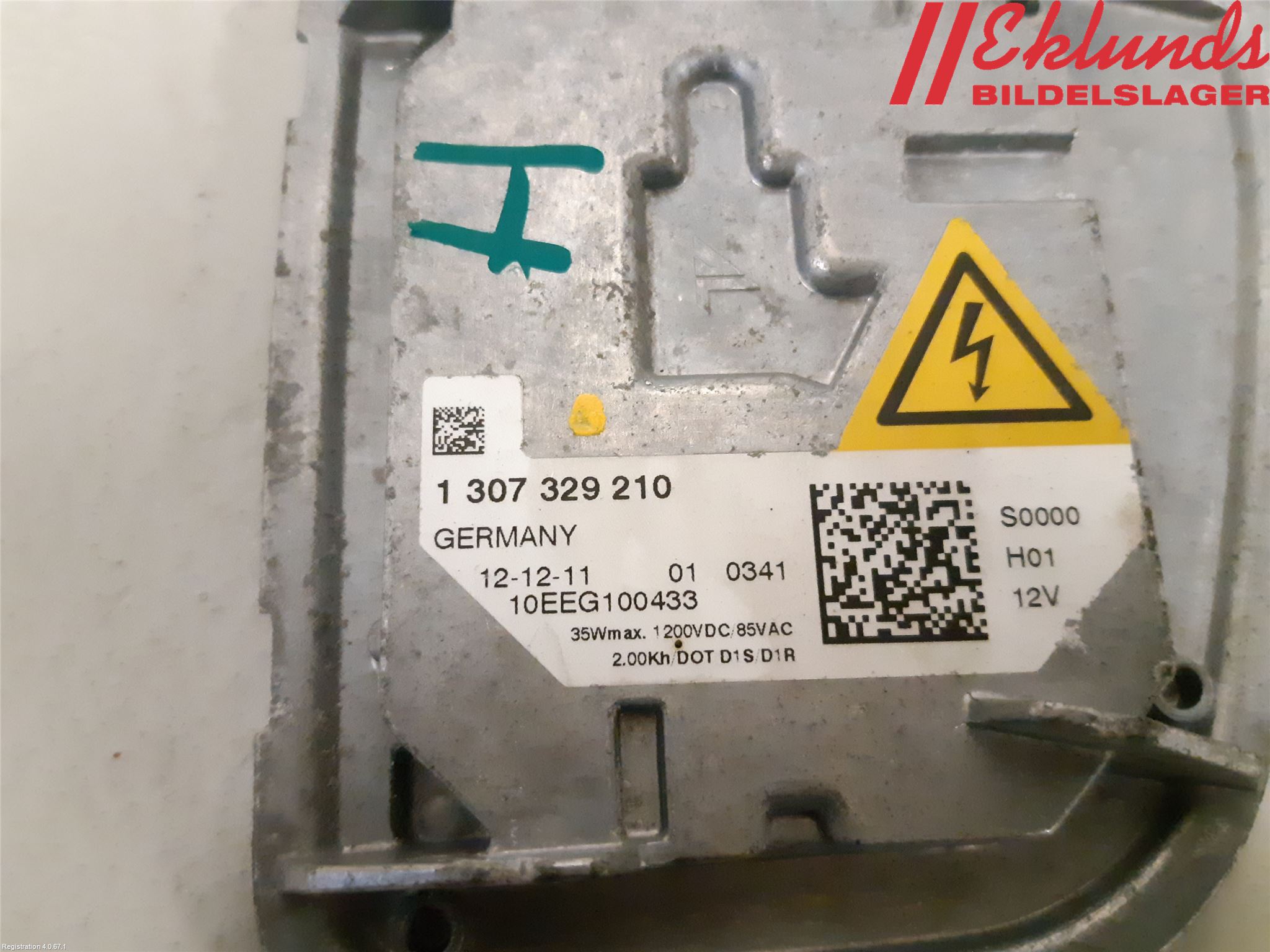 Volvo V50 08-12 Styrenhet Strålkastare