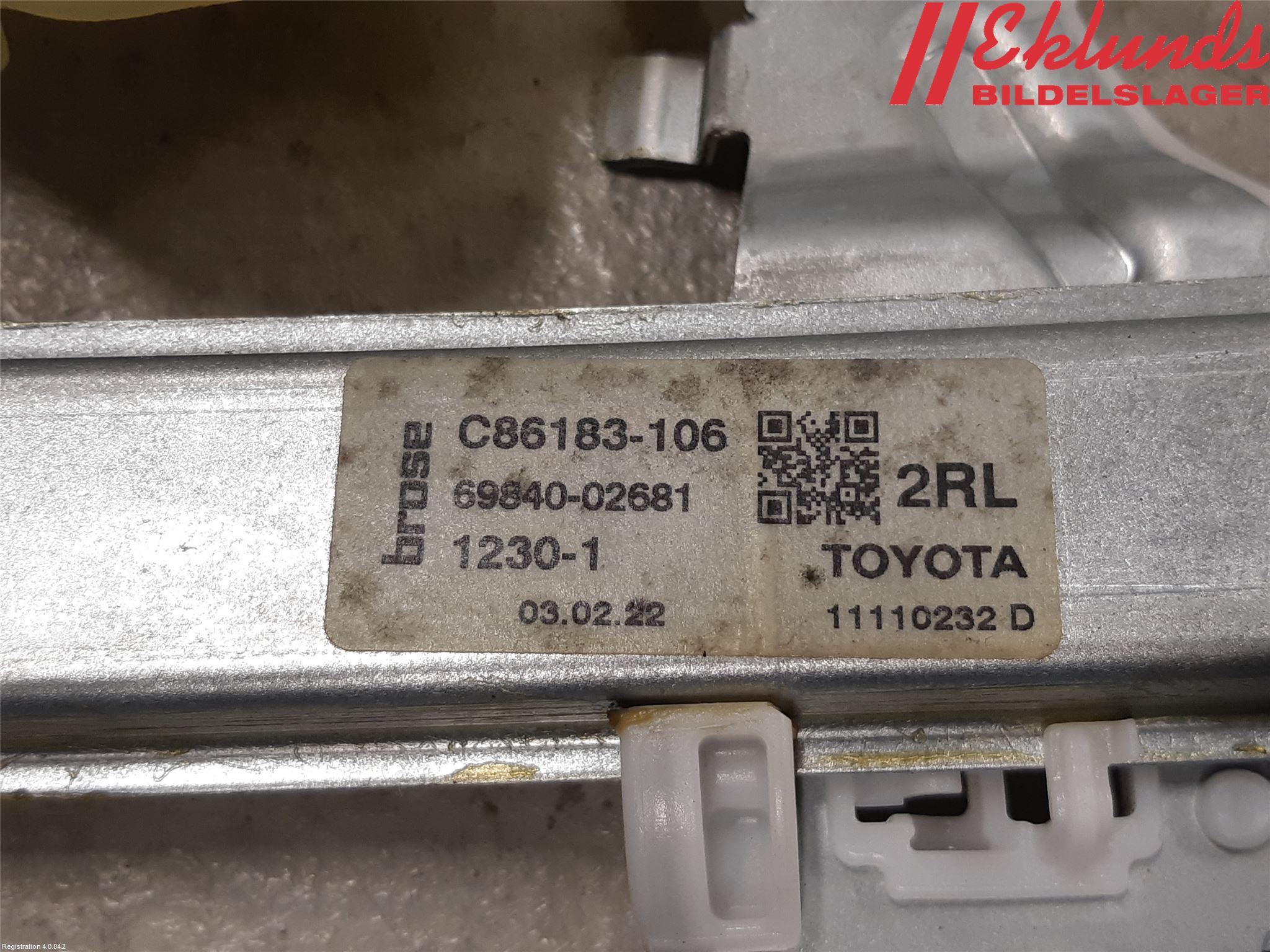 Toyota COROLLA 19- Fönsterhiss El Kompl