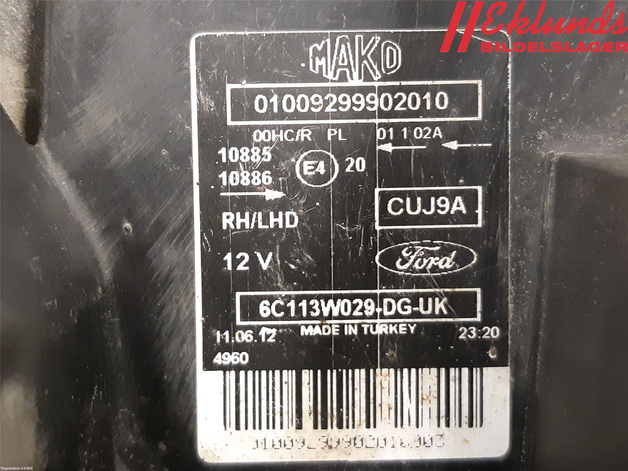 Ford TRANSIT    06-13 Strålkastare Höger