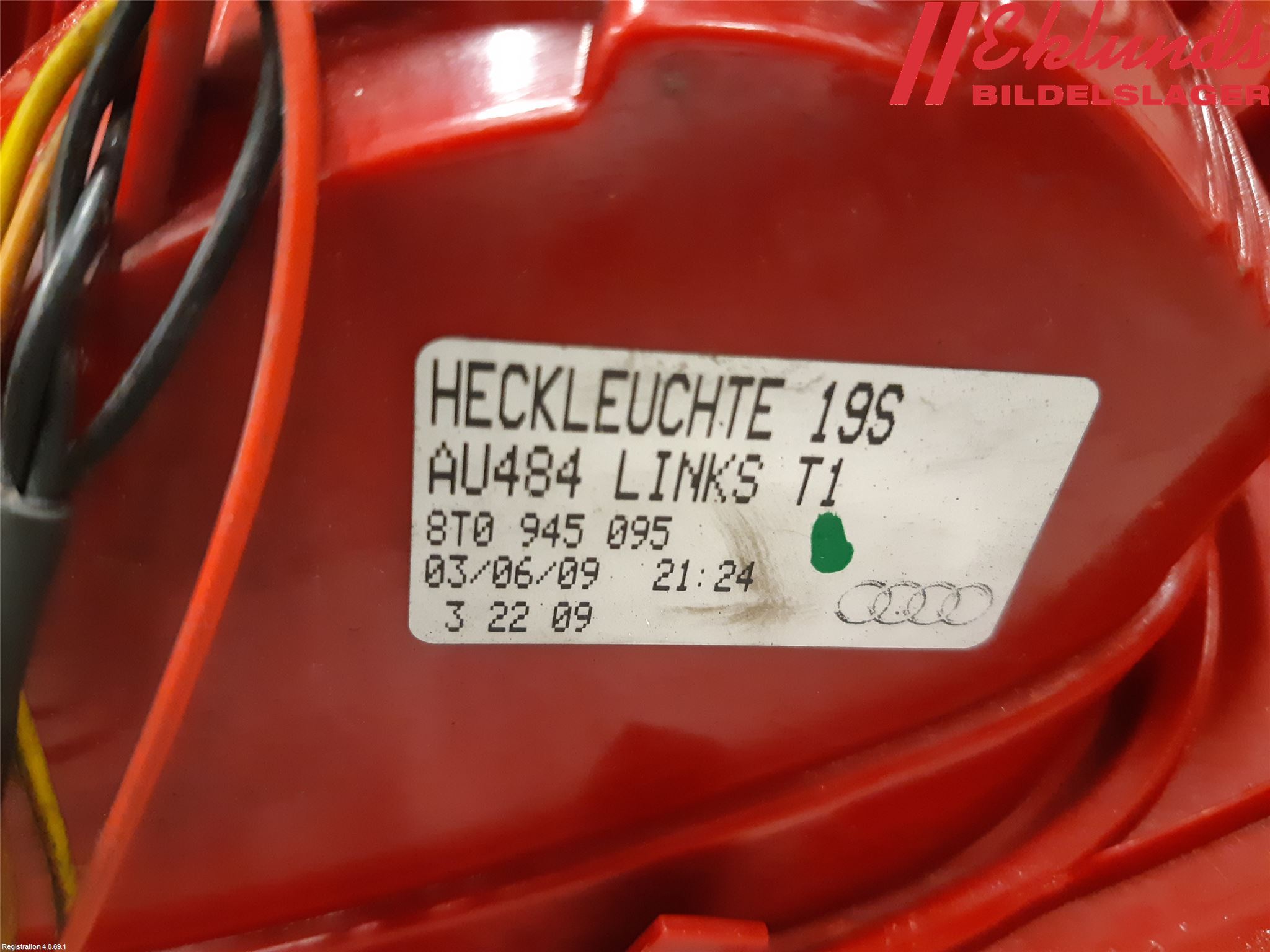 Audi A5 07-16 Bakljus Vänster