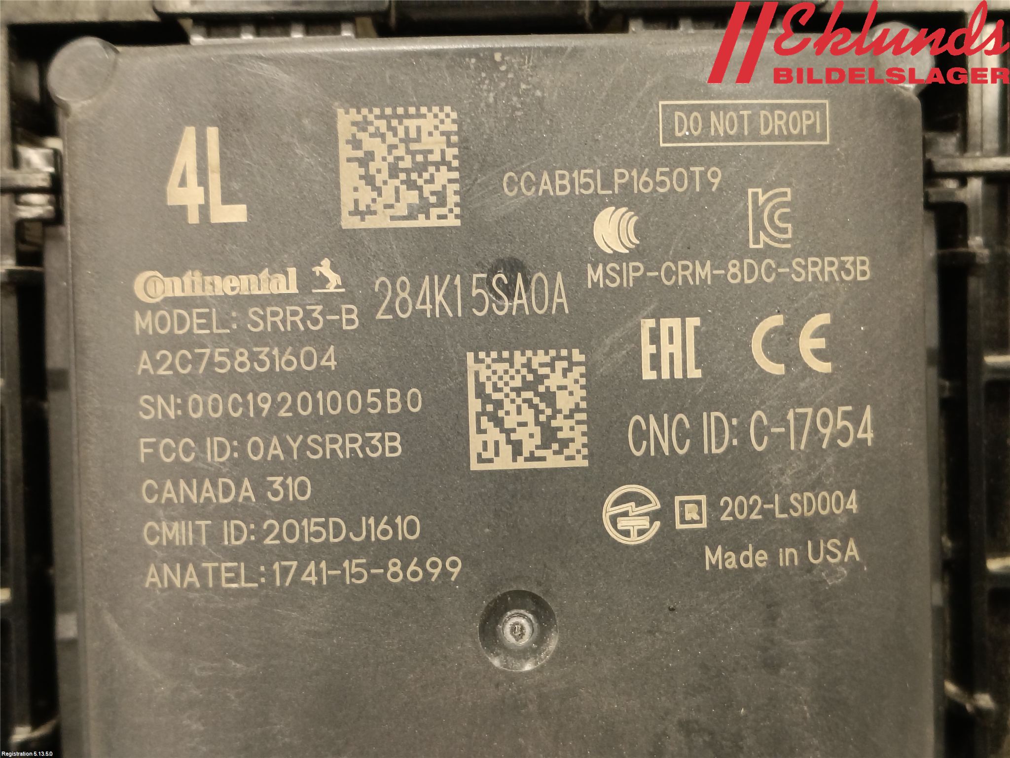 Nissan LEAF 18- Sensor Aktivt Kollisionsskydd