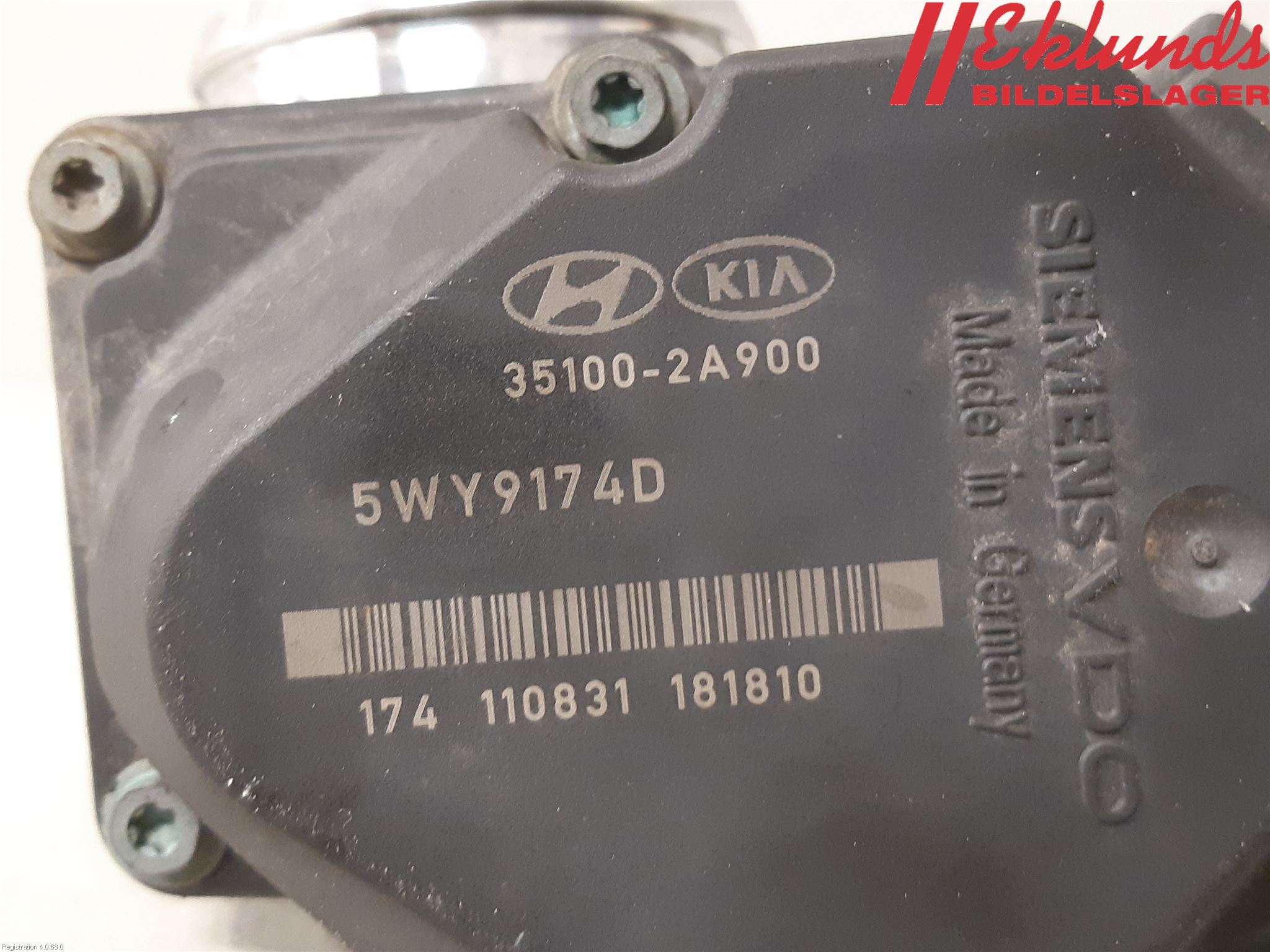 Kia VENGA 10-19 Injspjällhus
