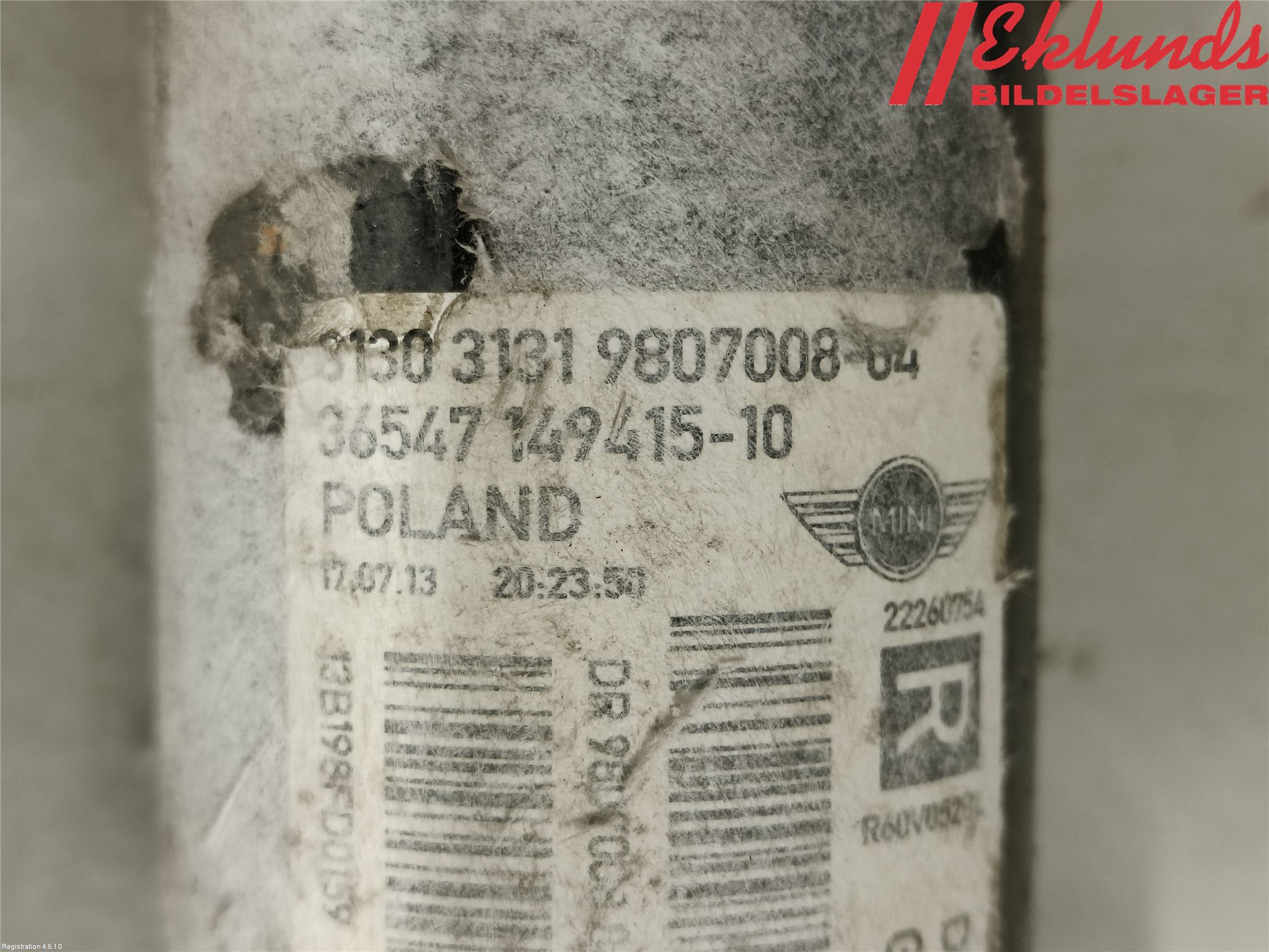 Mini COUPE R56 05-14 Fjäderben Fram Höger