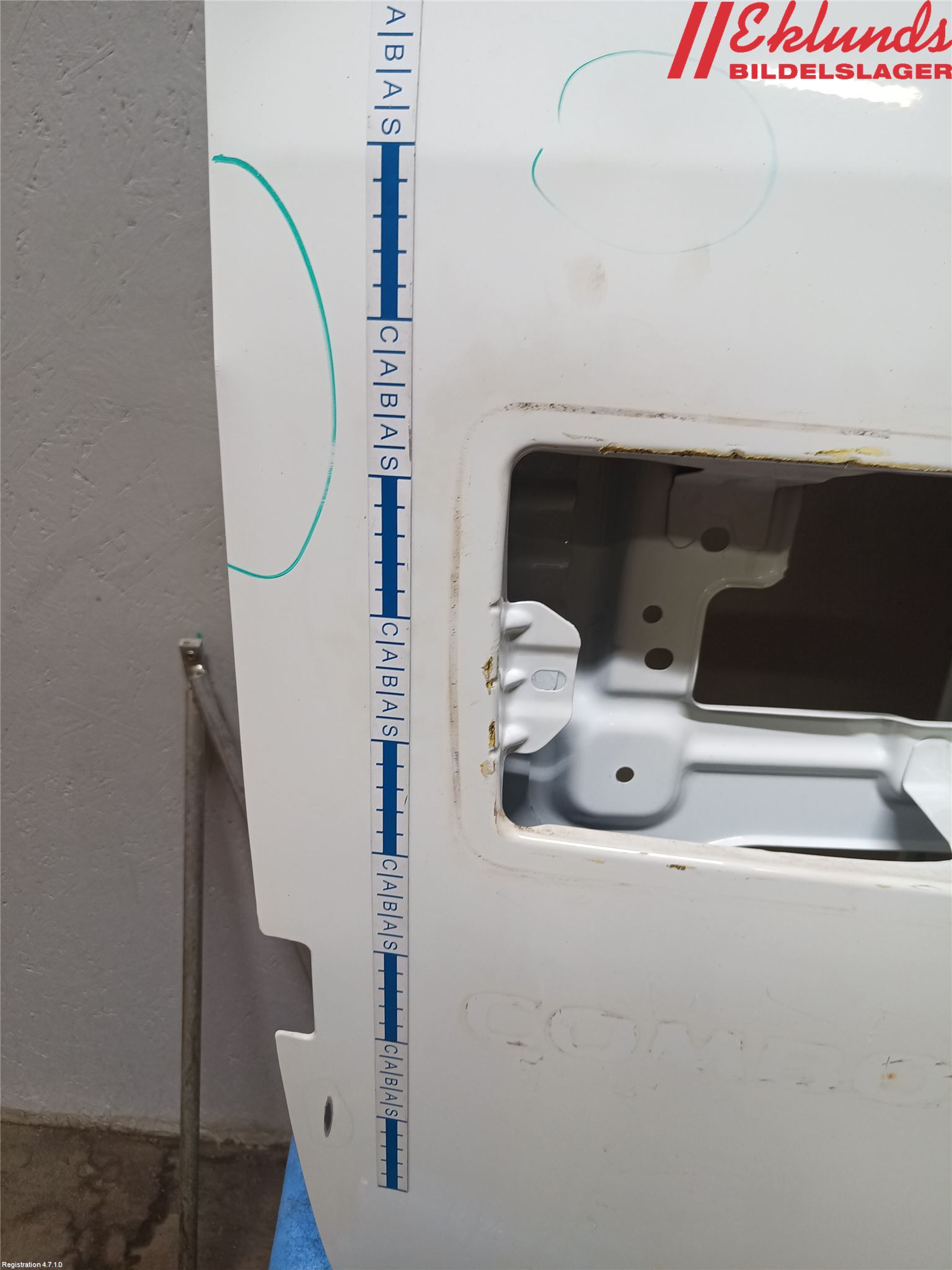 Opel COMBO D 12-18 Dörr Bak Van-Skåp Vänster