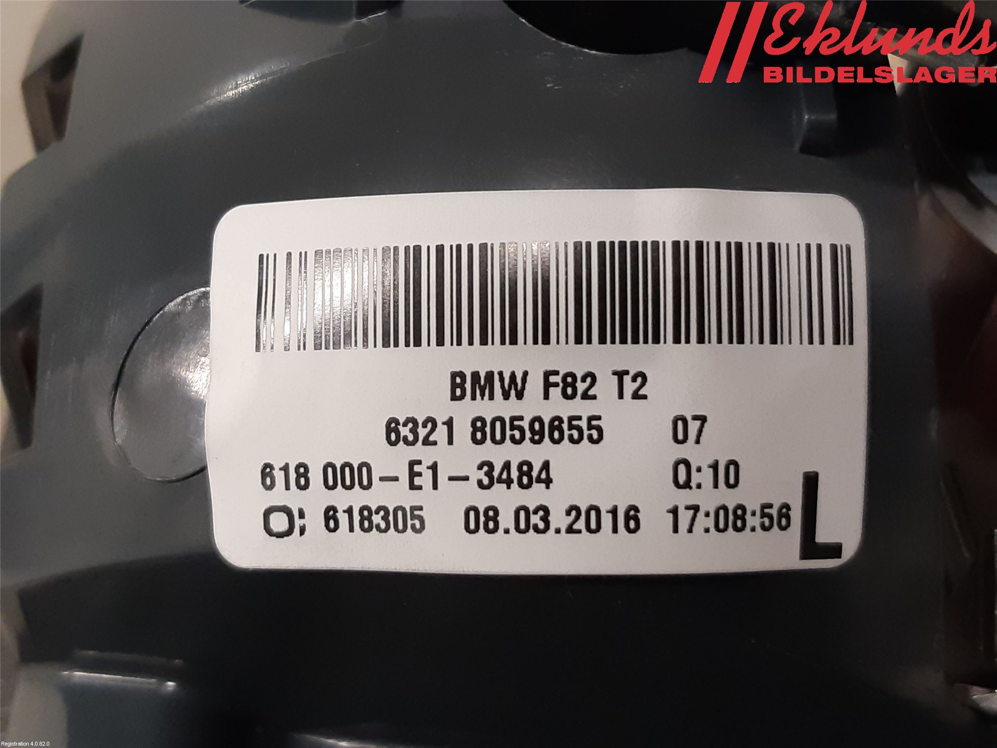 BMW 4 F32/F33/F82/F83 13-20 Bakljus Lucka Vä