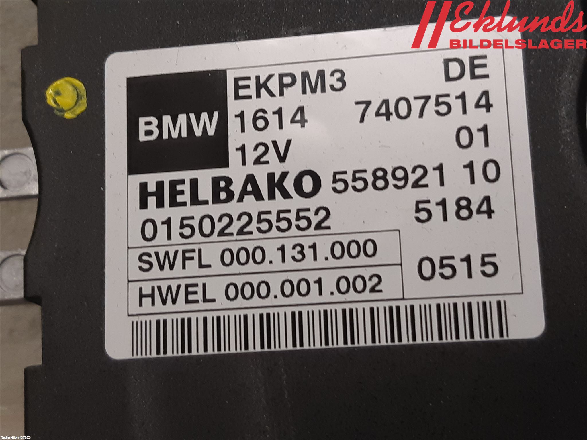 BMW X4 F26 14-18 Styrenhet Bränslepump