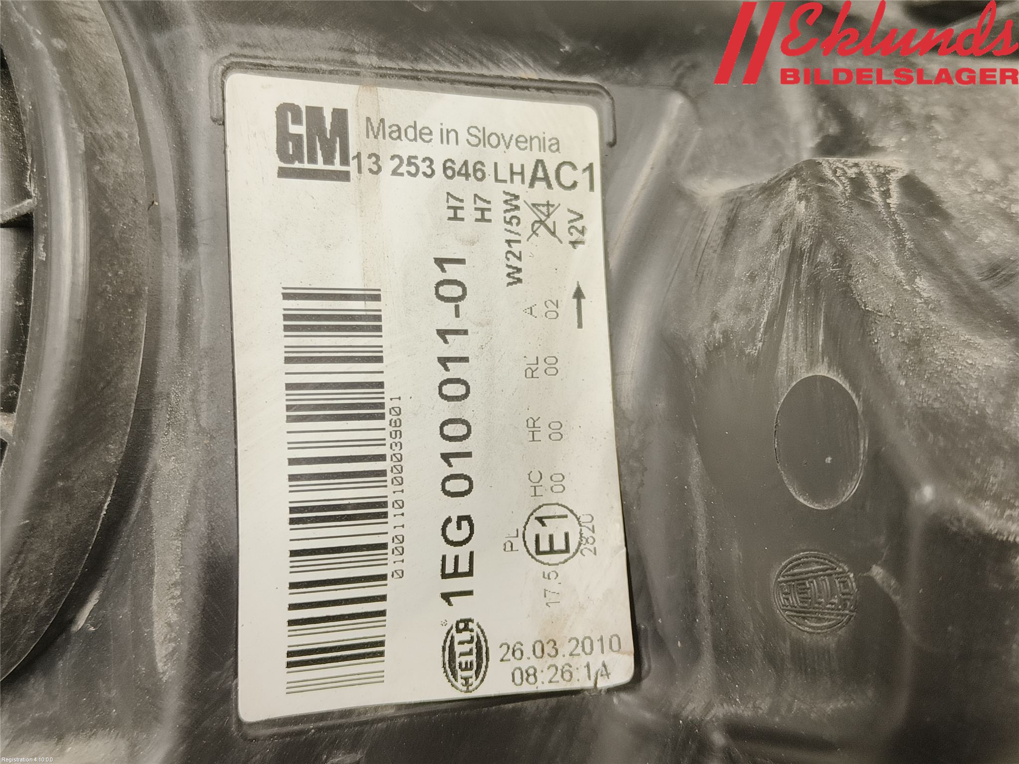 Opel ASTRA J 10-15 Strålkastare Vänster
