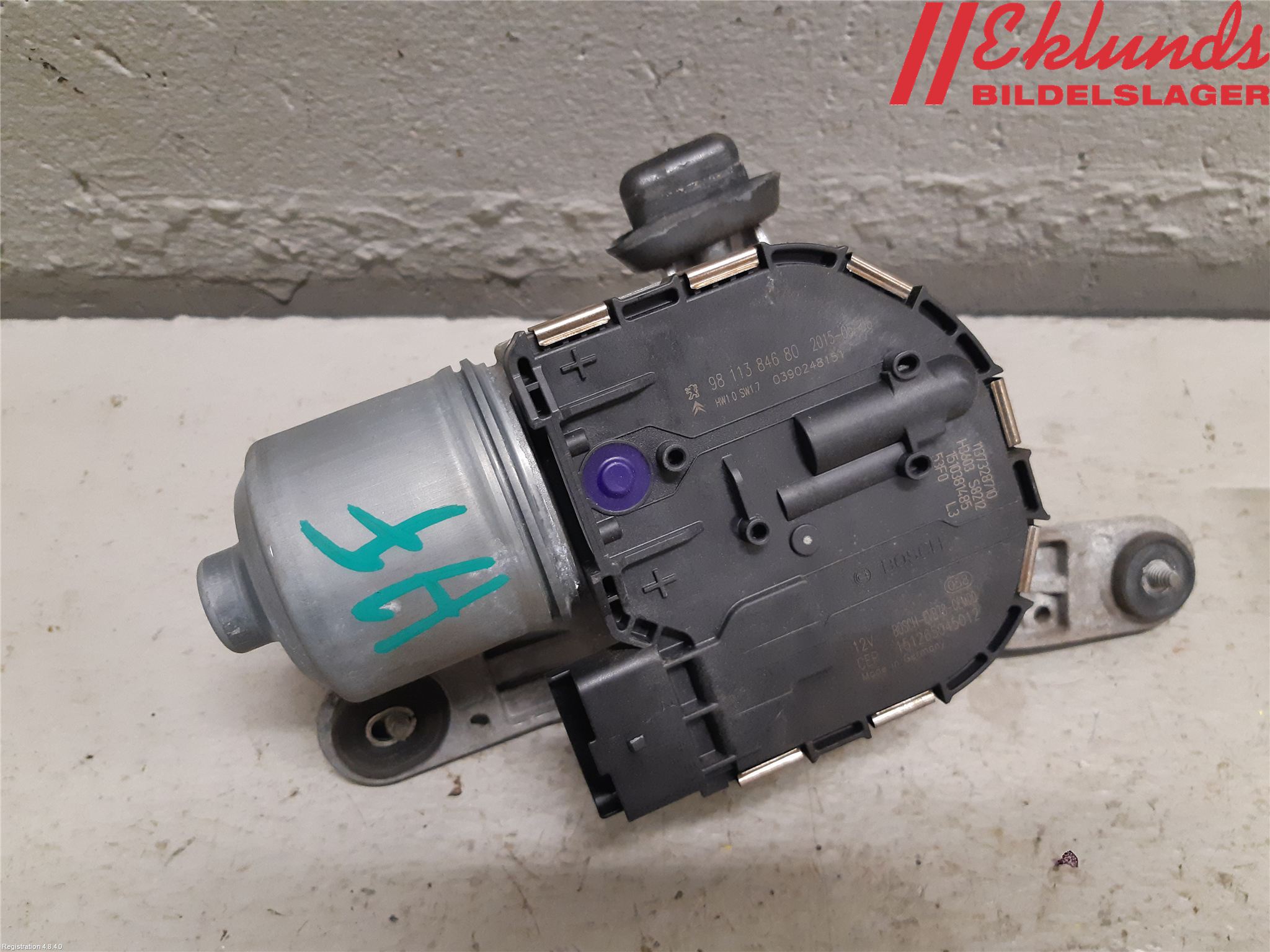 Citroen C4 GRAND PICASSO 14-18 Torkarmotor Vindruta