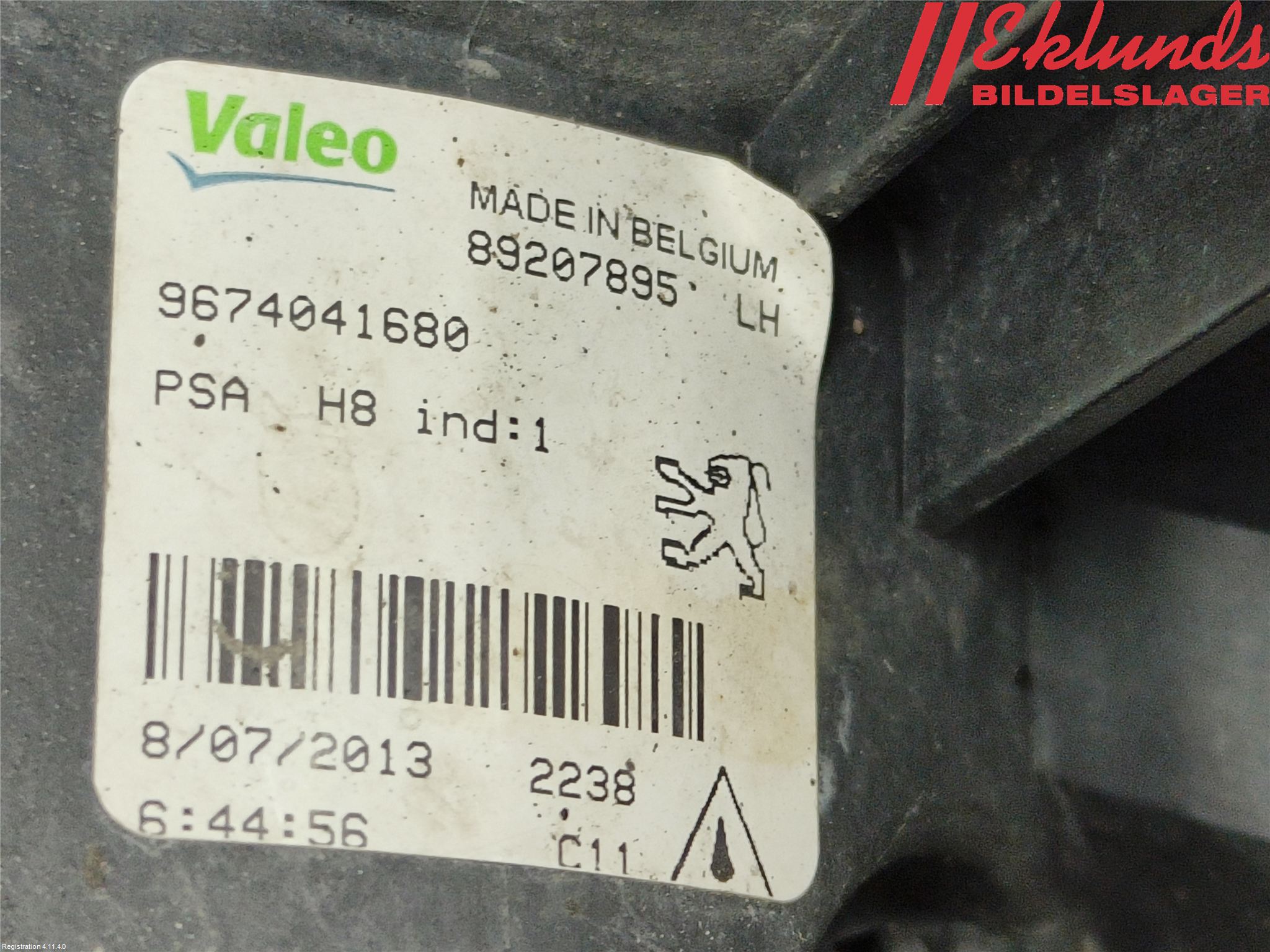 Peugeot 308 08-13 Dimljus-Varselljus Fram