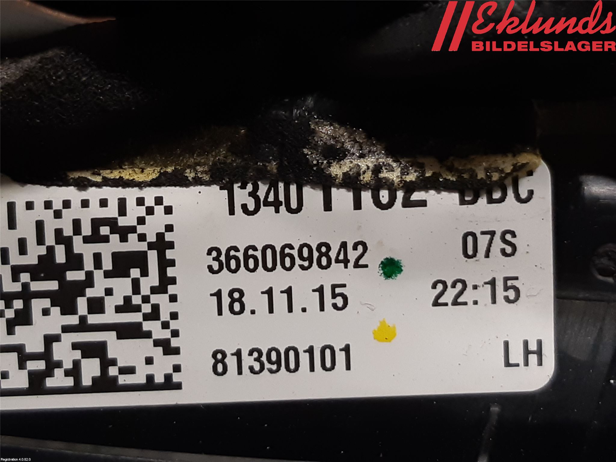 Opel ASTRA K 16-22 Bakljus Lucka Vä