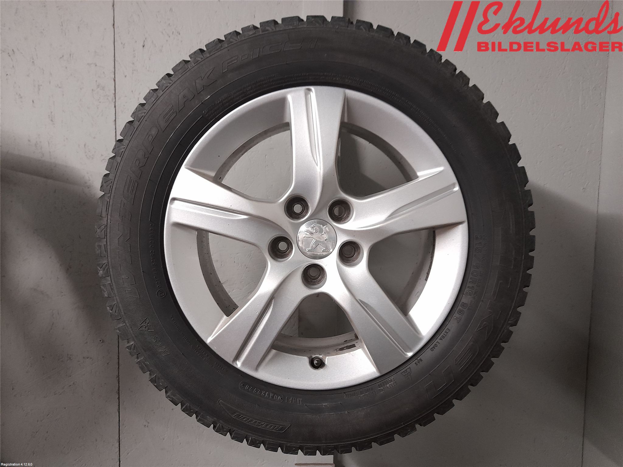 Peugeot 508 11-18 Vinterdäck Alumfälg 4St