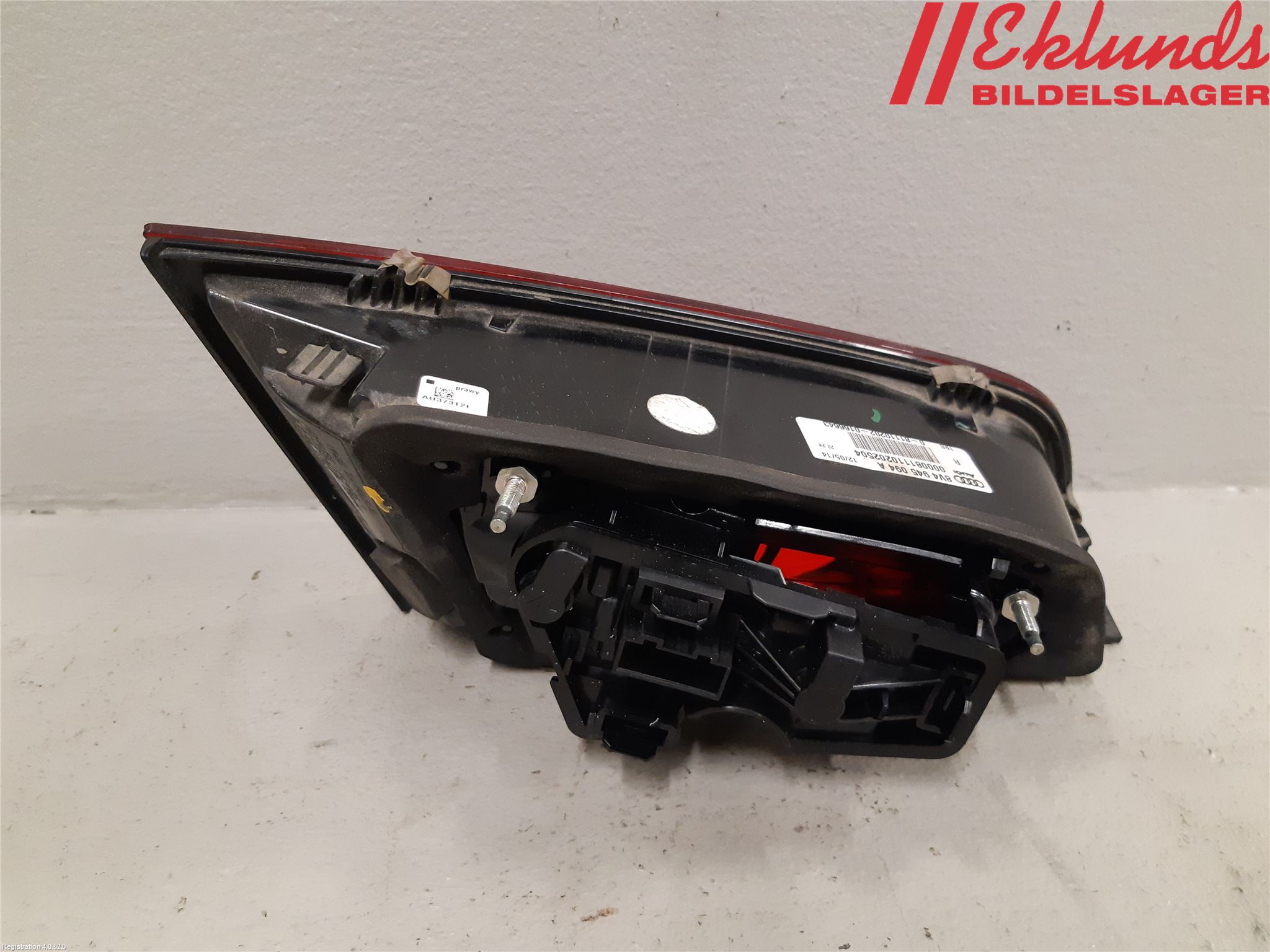 Audi A3/S3 8V 13-20 Bakljus Lucka Hö