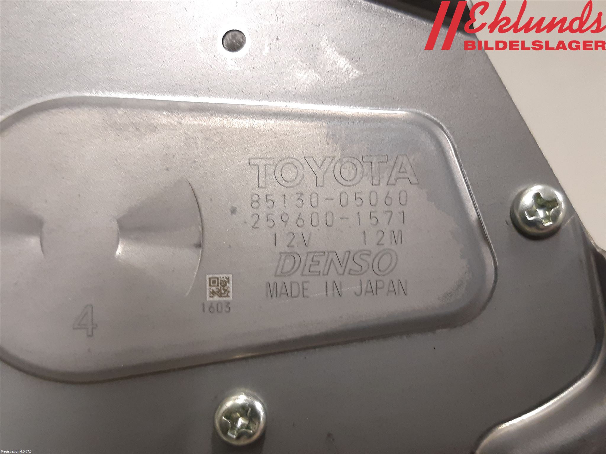 Toyota AVENSIS 09-15 Torkarmotor Baklucka