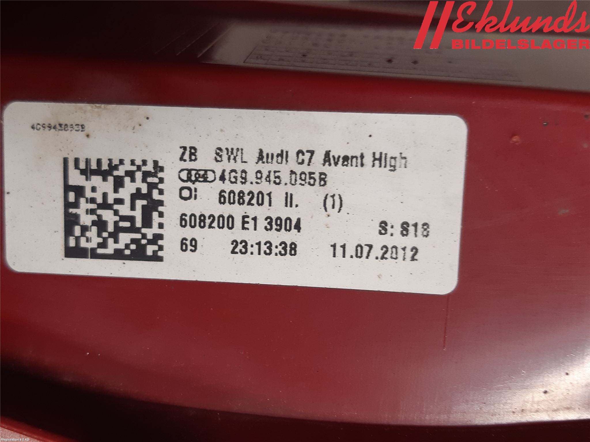 Audi A6/S6 4G 11-18 Bakljus Vänster