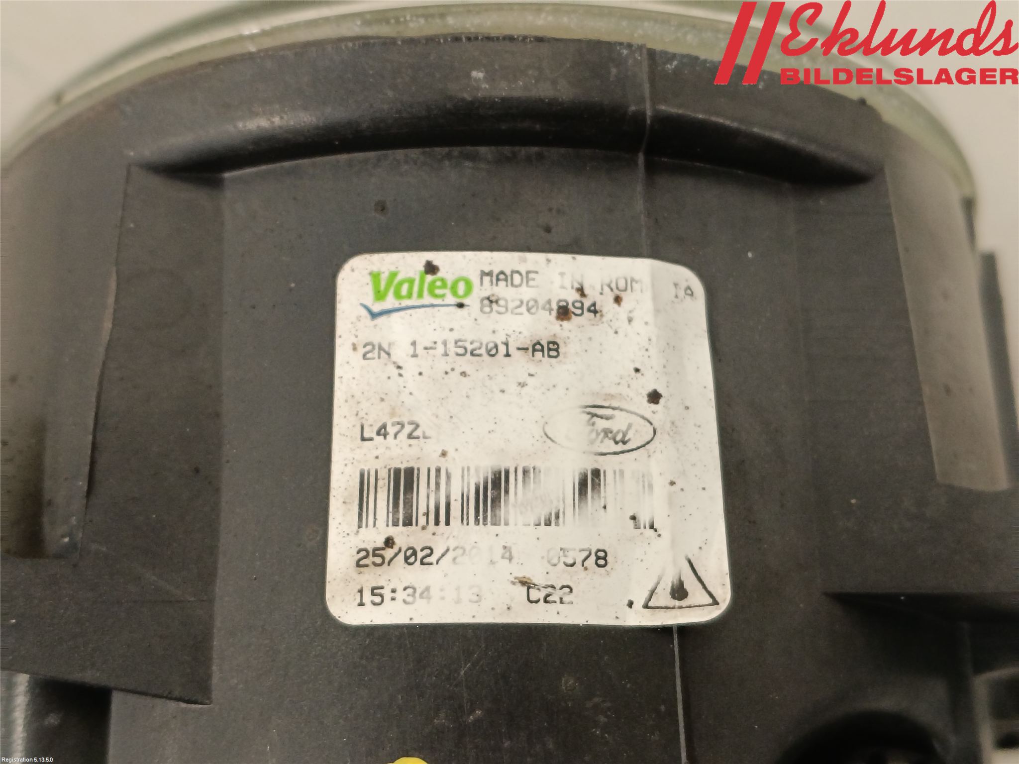 Ford FIESTA 13-17 Dimljus-Varselljus Fram
