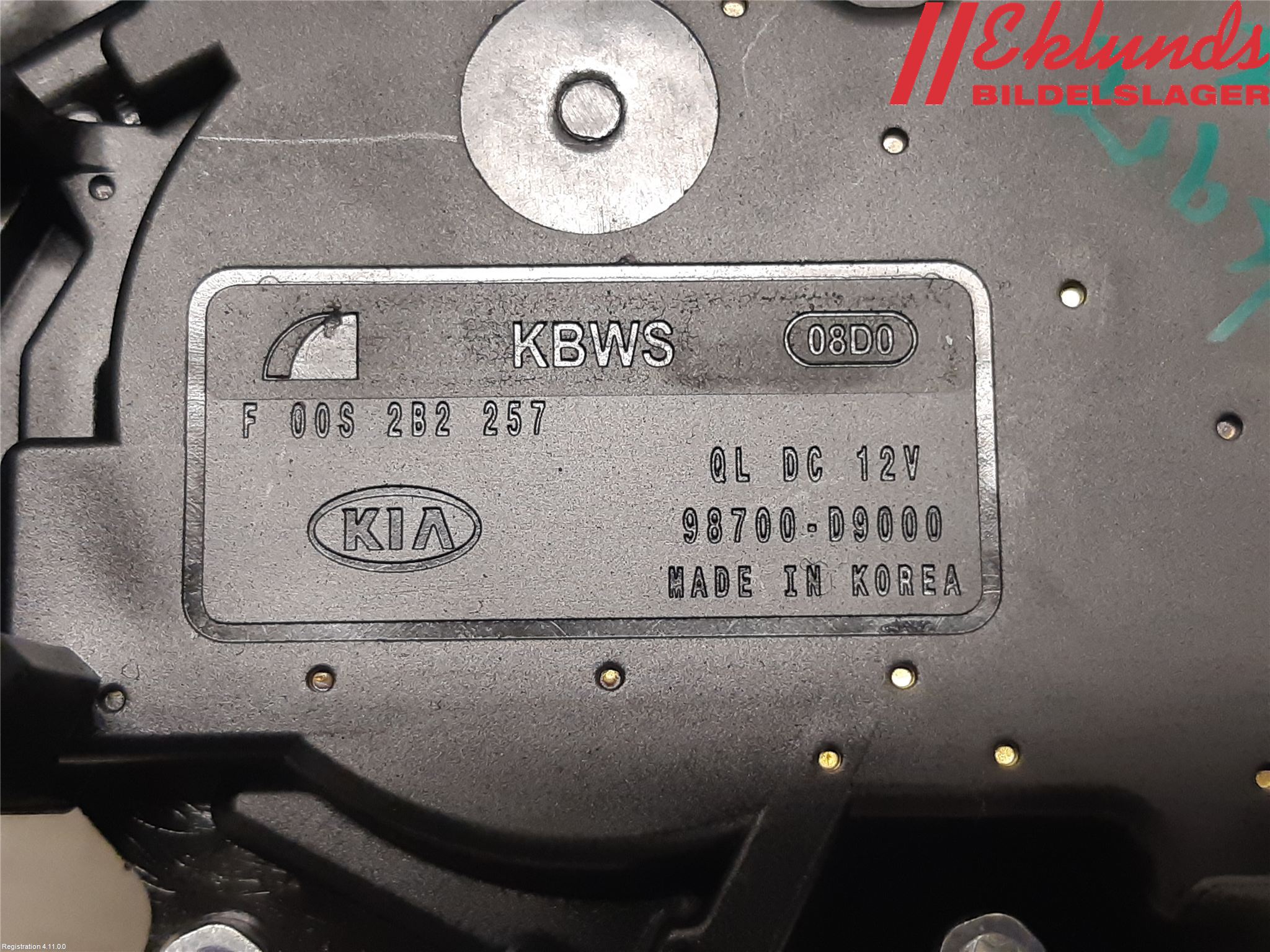 Kia SPORTAGE (QL) 16-21 Torkarmotor Baklucka