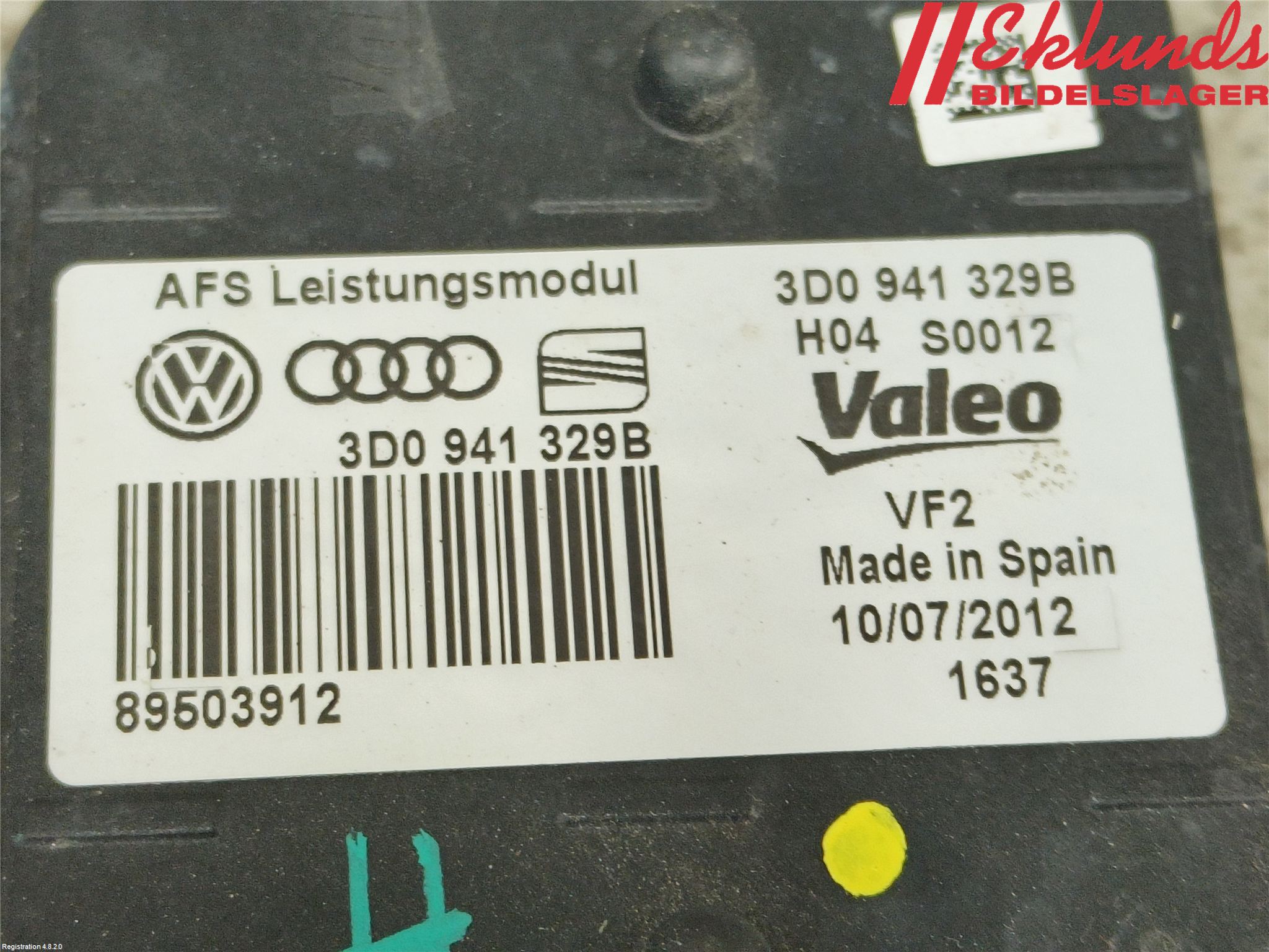 Volkswagen VW PASSAT 11-14 Styrenhet Strålkastare