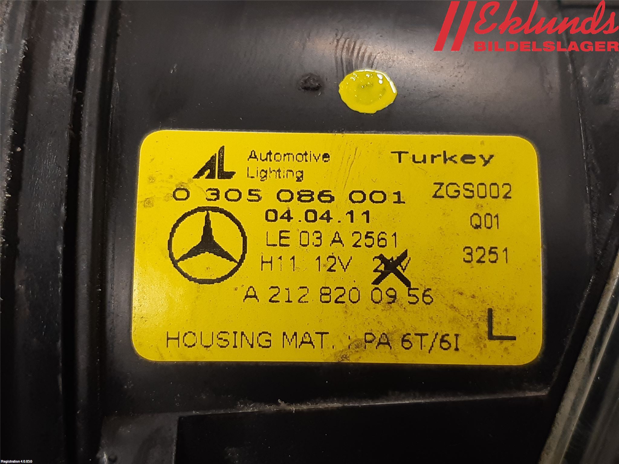 Mercedes-Benz MB C-KLASS (W204) 07-15 Dimljus-Varselljus Fram