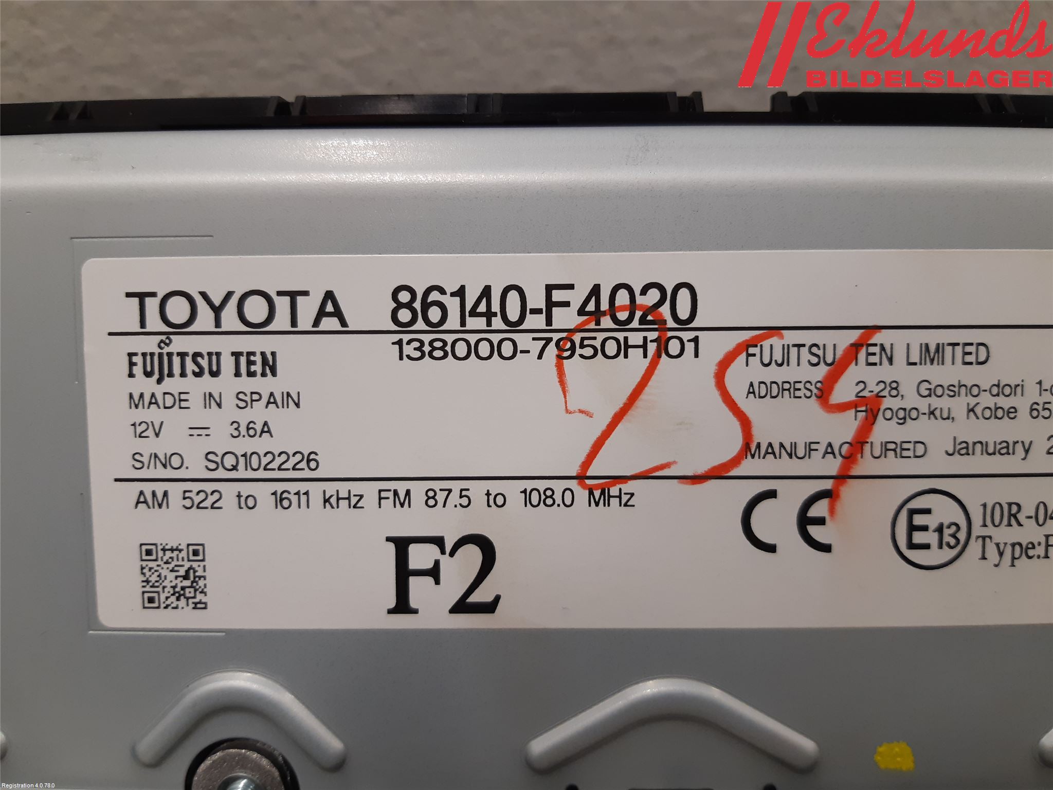 Toyota C-HR 16-23 Cd Radio - Multimediapanel