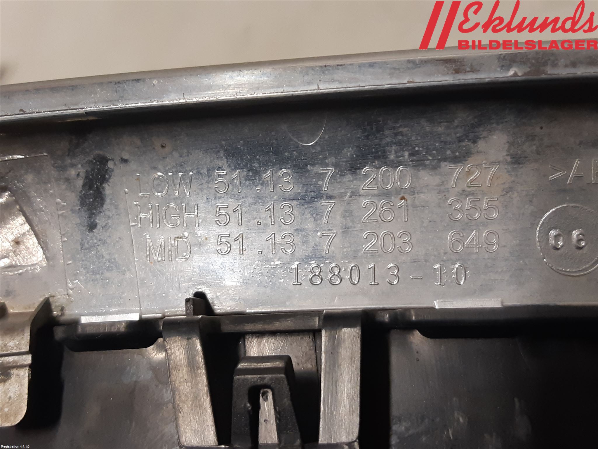 BMW 5 F10/F11/F18 09-17 Grilldel Vänster