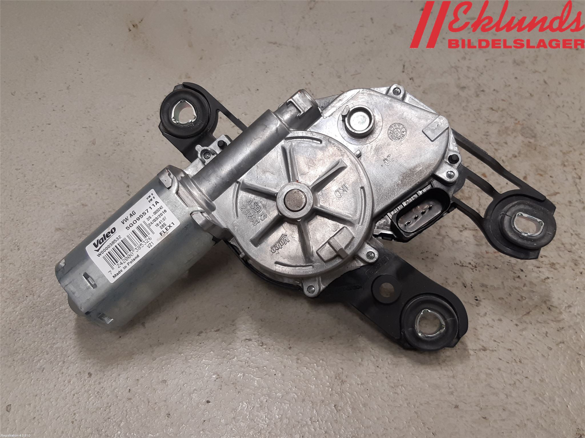 Volkswagen VW PASSAT 15-19 Torkarmotor Baklucka