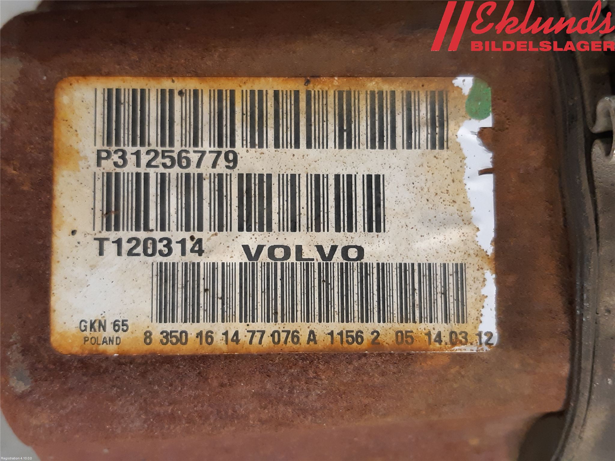 Volvo V70 08-13 Drivaxel Fram Vänster