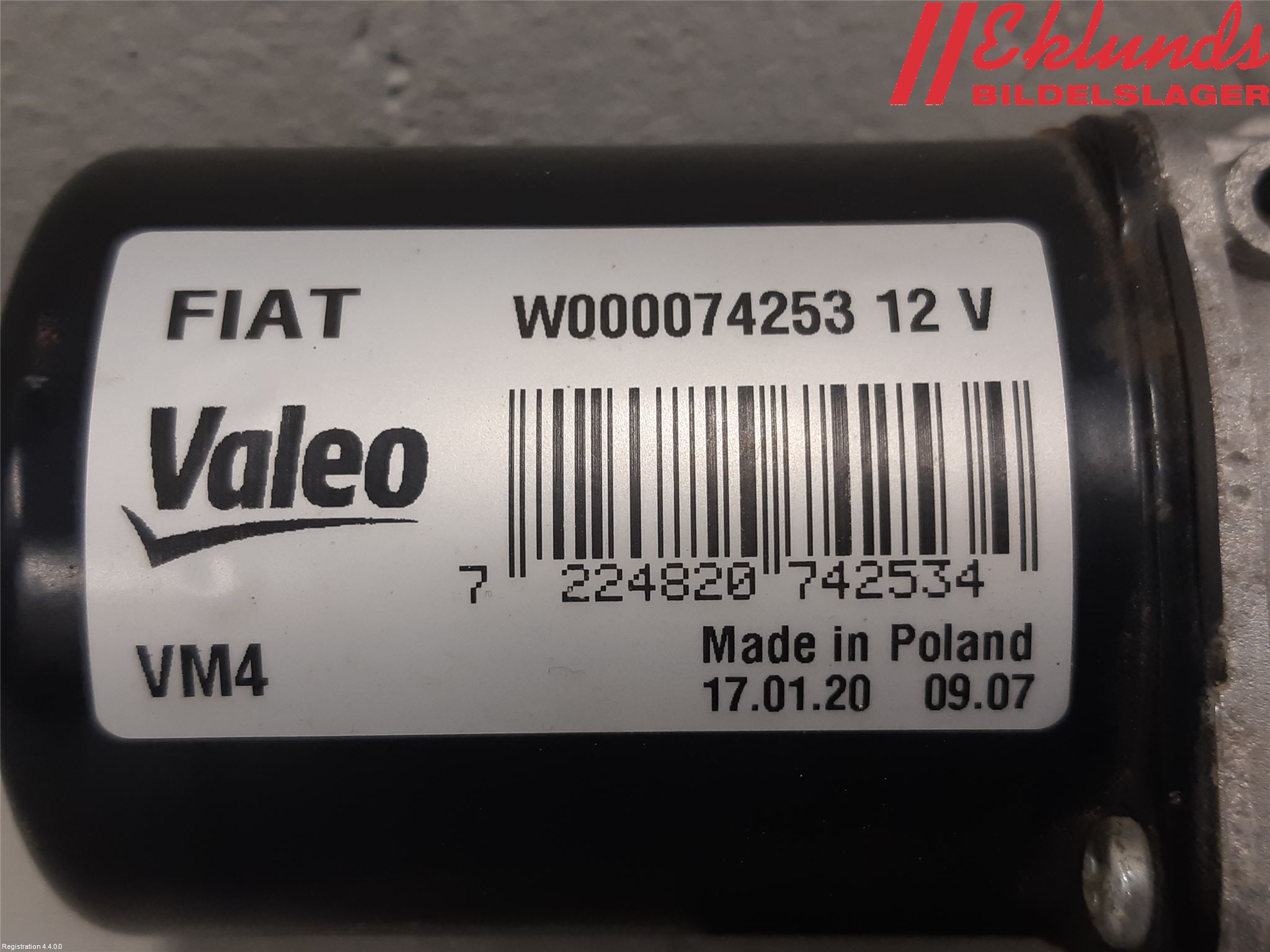 Fiat TIPO/CROSS 16- Torkarmotor Vindruta