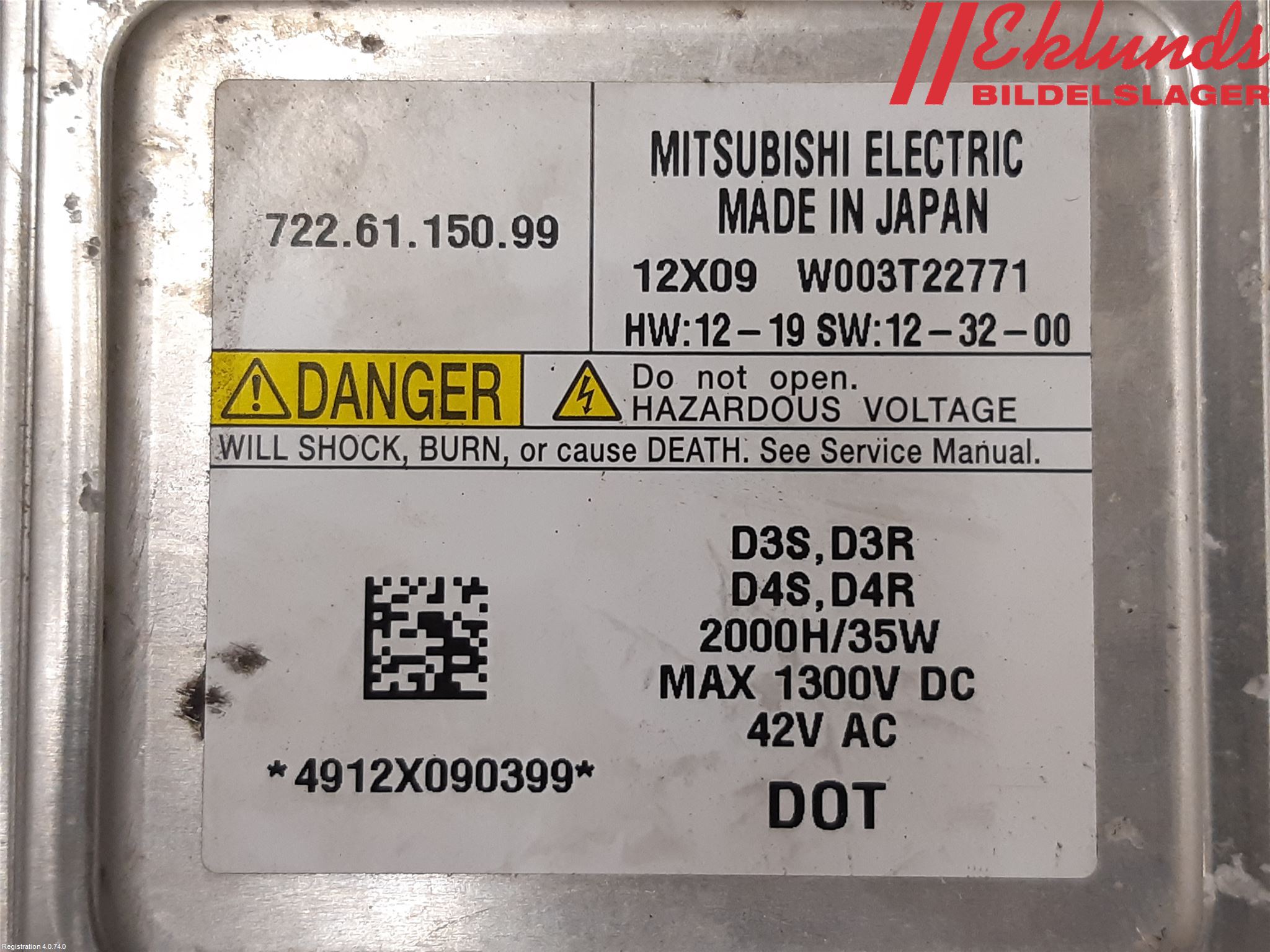 Volvo V40 12-19 Styrenhet Strålkastare