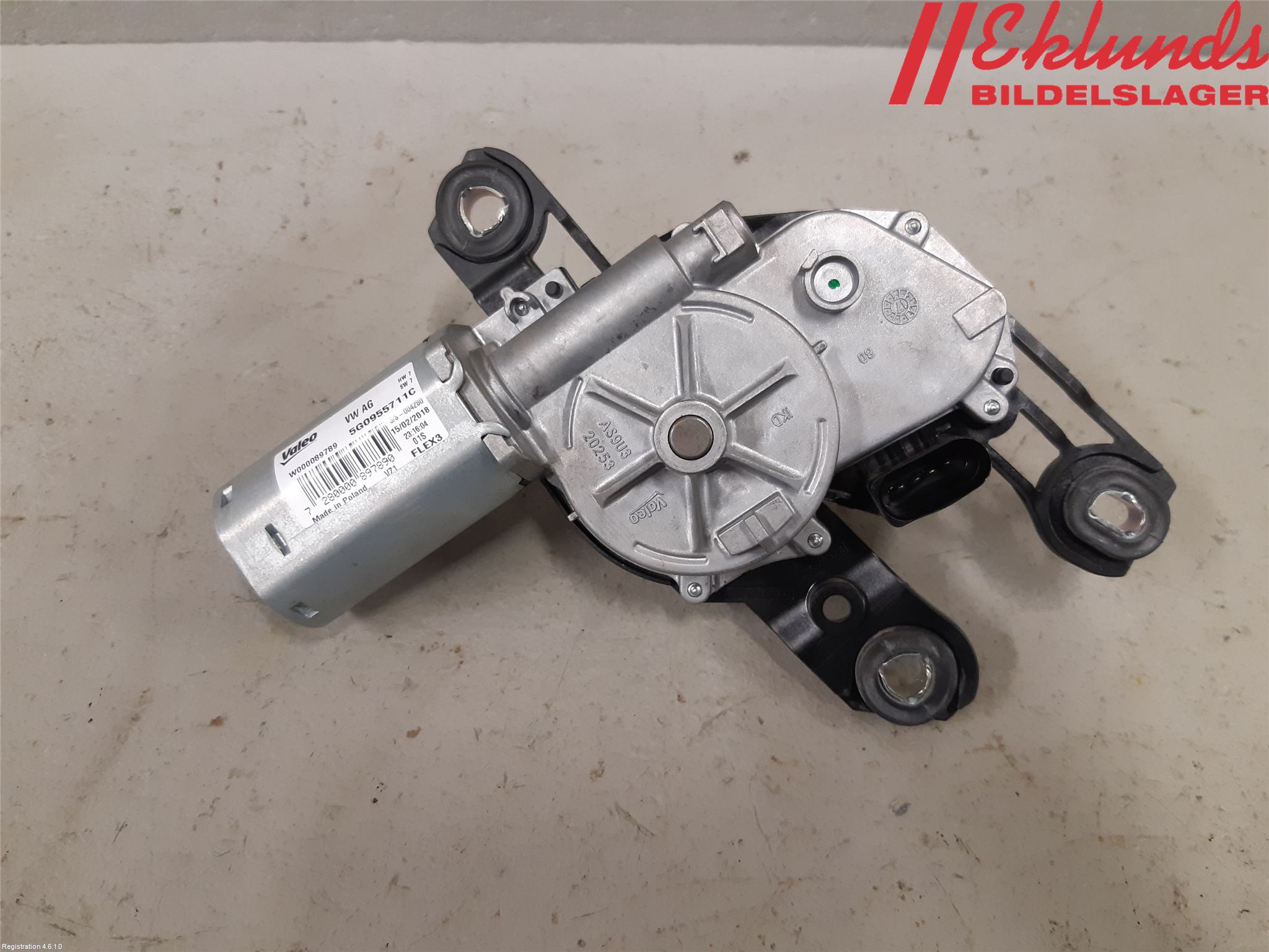 Volkswagen VW PASSAT 15-19 Torkarmotor Baklucka
