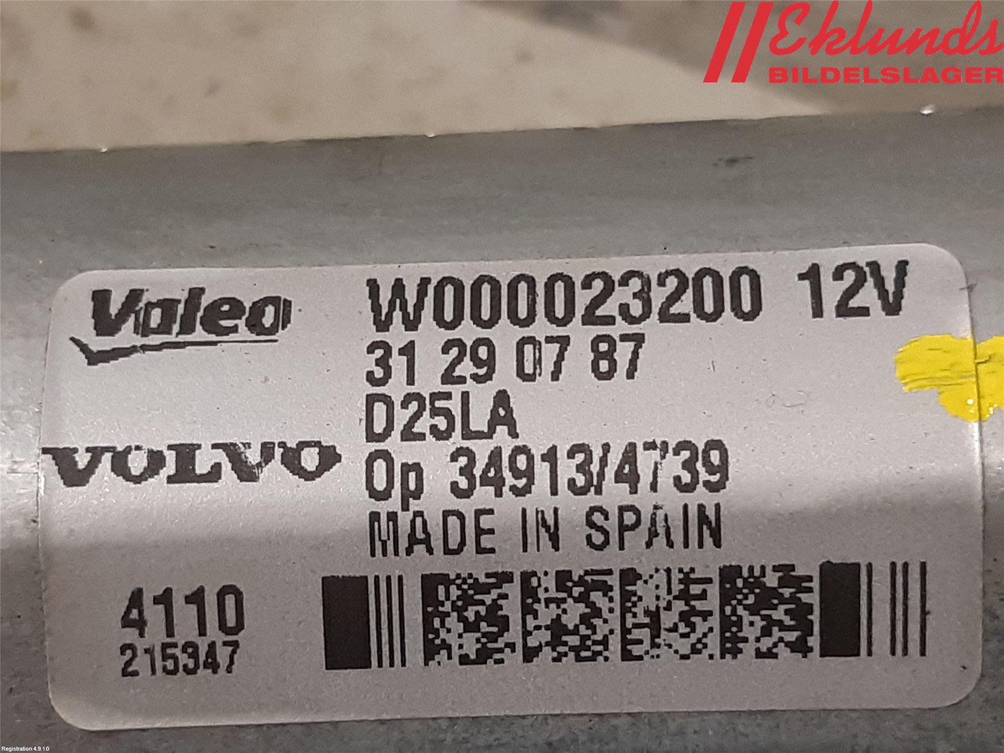 Volvo V70 08-13 Torkarmotor Baklucka