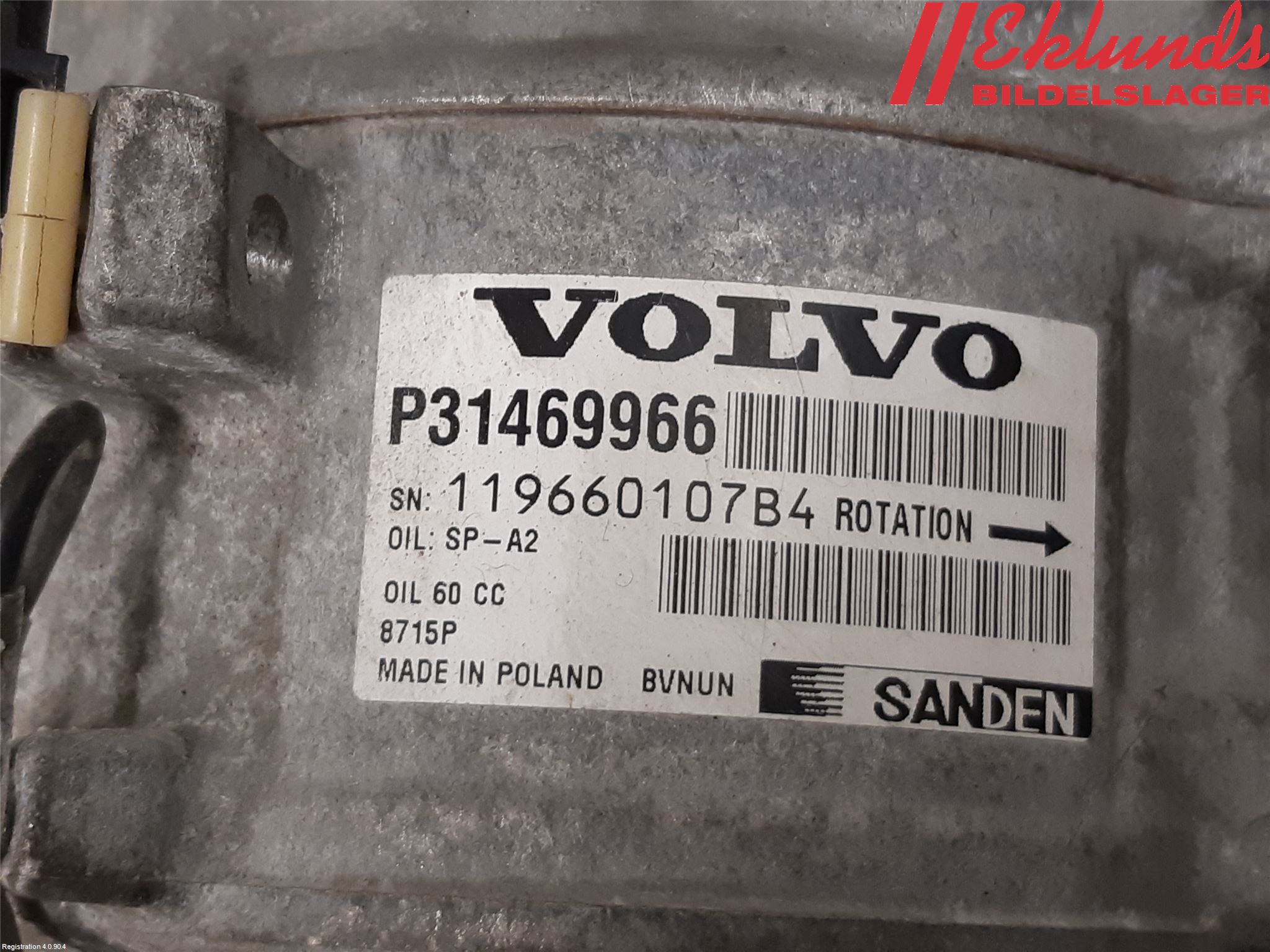 Volvo V90 CROSS COUNTRY 17->> Ac Kompressor