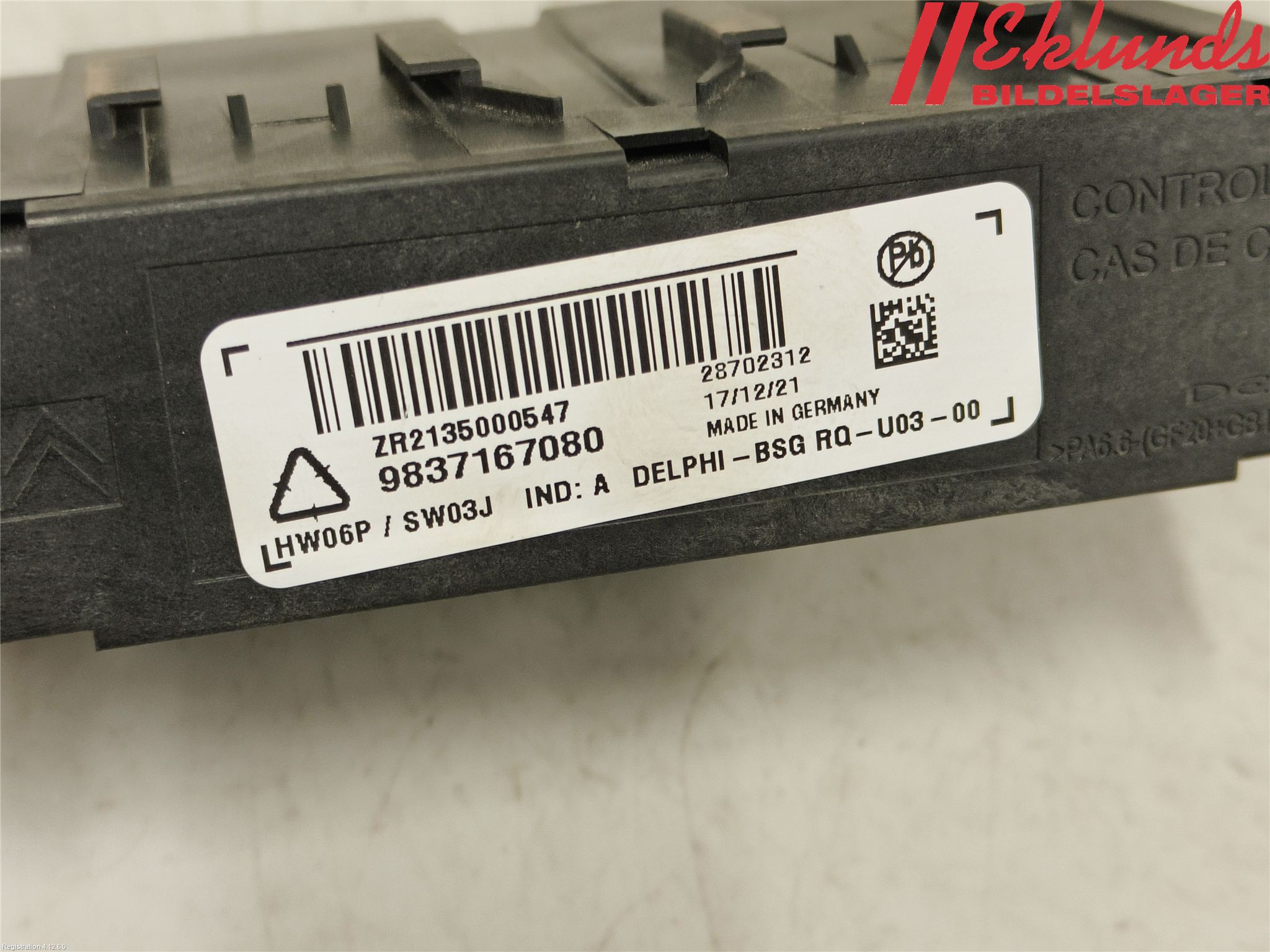 Peugeot PARTNER/E-PARTNER 19- Styrenhet Dragkrok