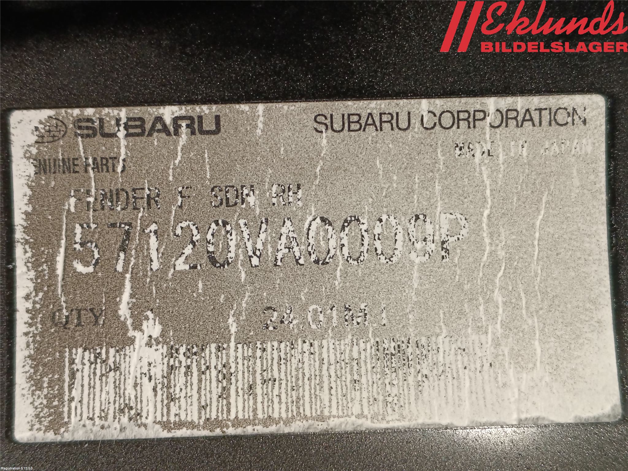 Subaru WRX STI Skärm Fram Höger