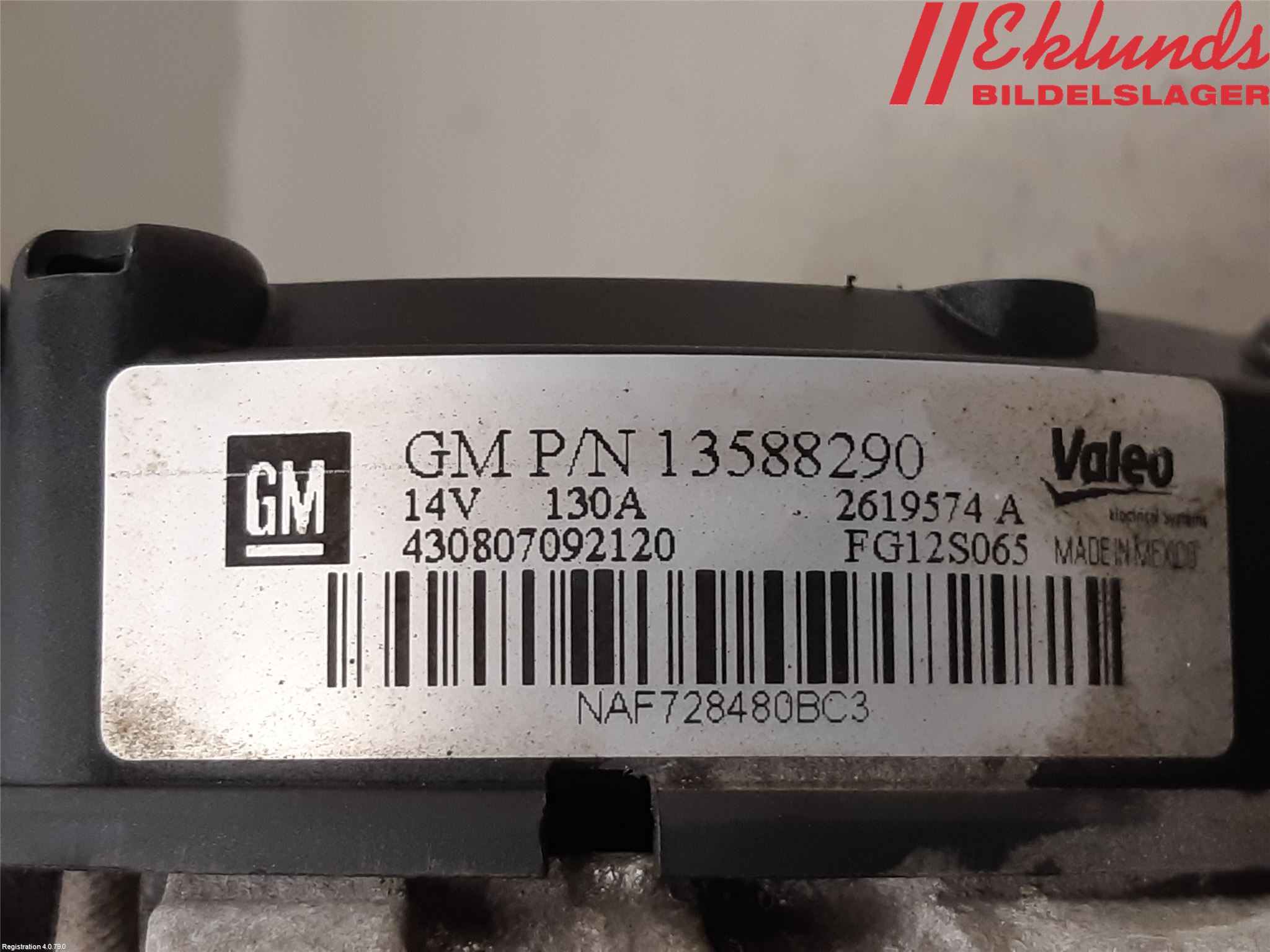 Opel ASTRA J 10-15 Generator