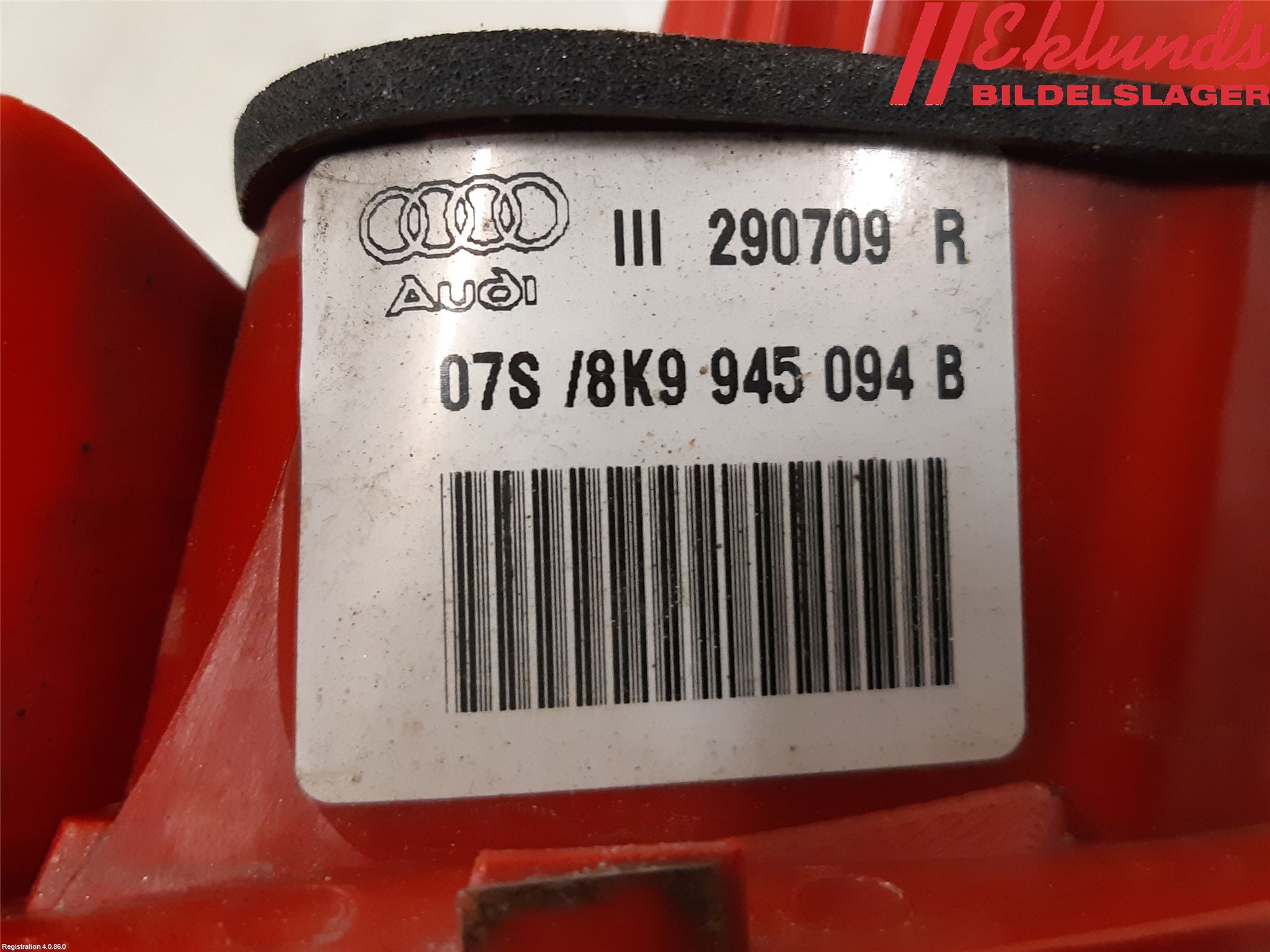 Audi A4/S4 08-11 Bakljus Lucka Hö