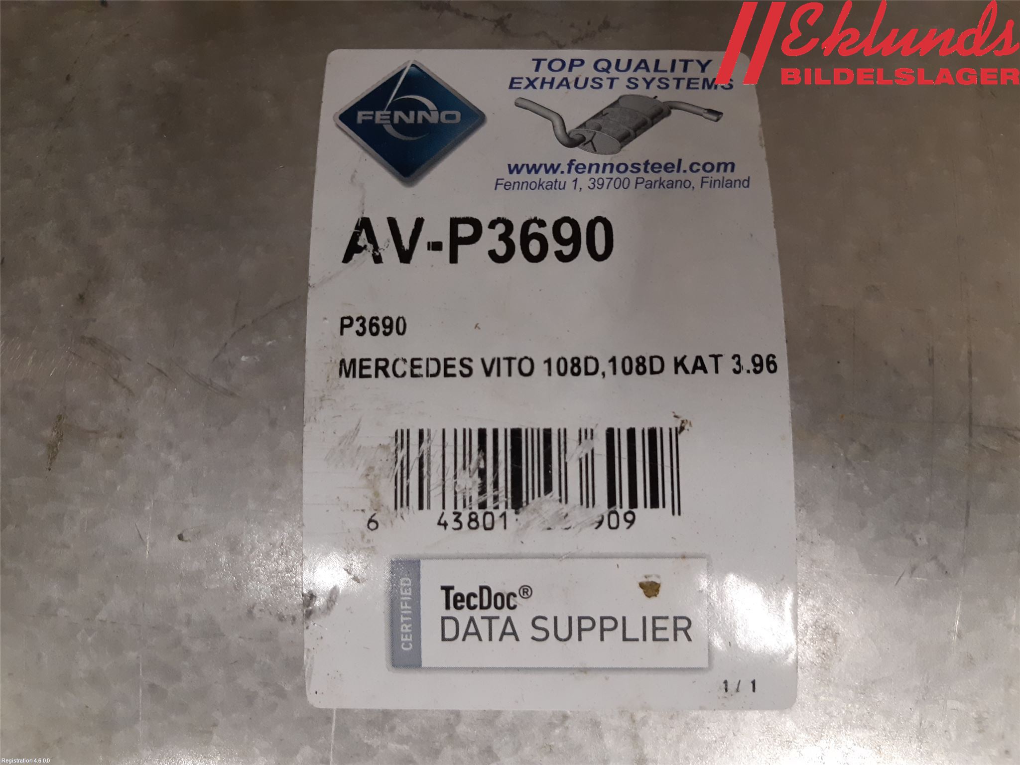 Mercedes-Benz MB VITO/VIANO (W638) 96-03 Avgas Halvsats