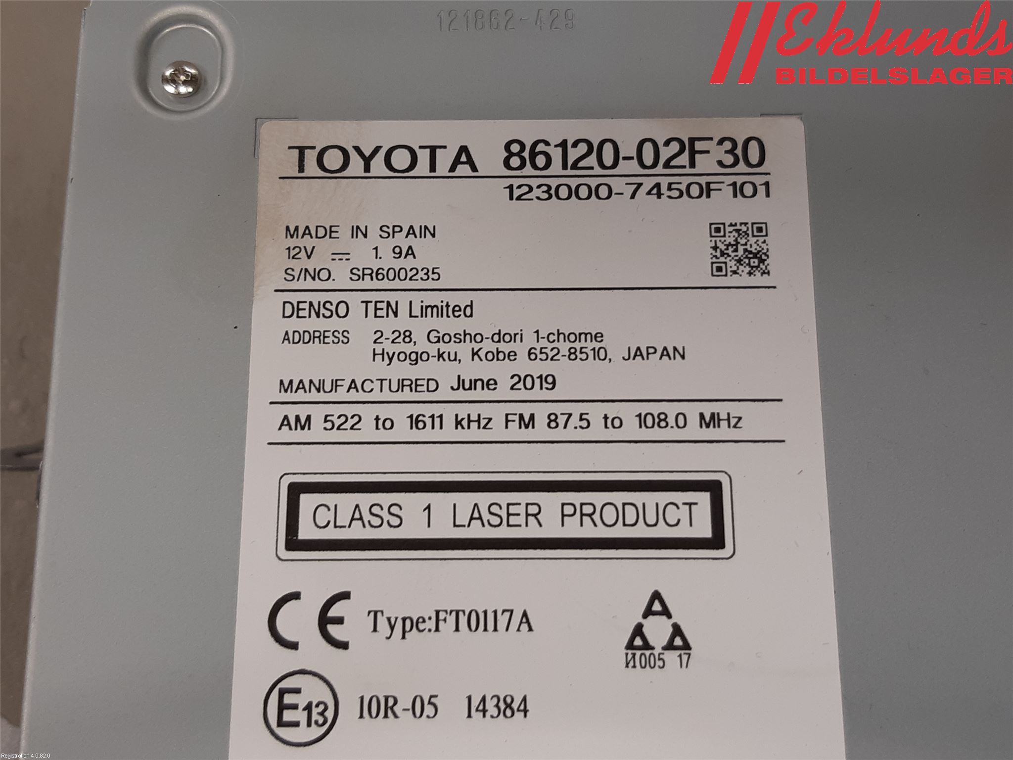 Toyota COROLLA 19- Cd Radio - Multimediapanel