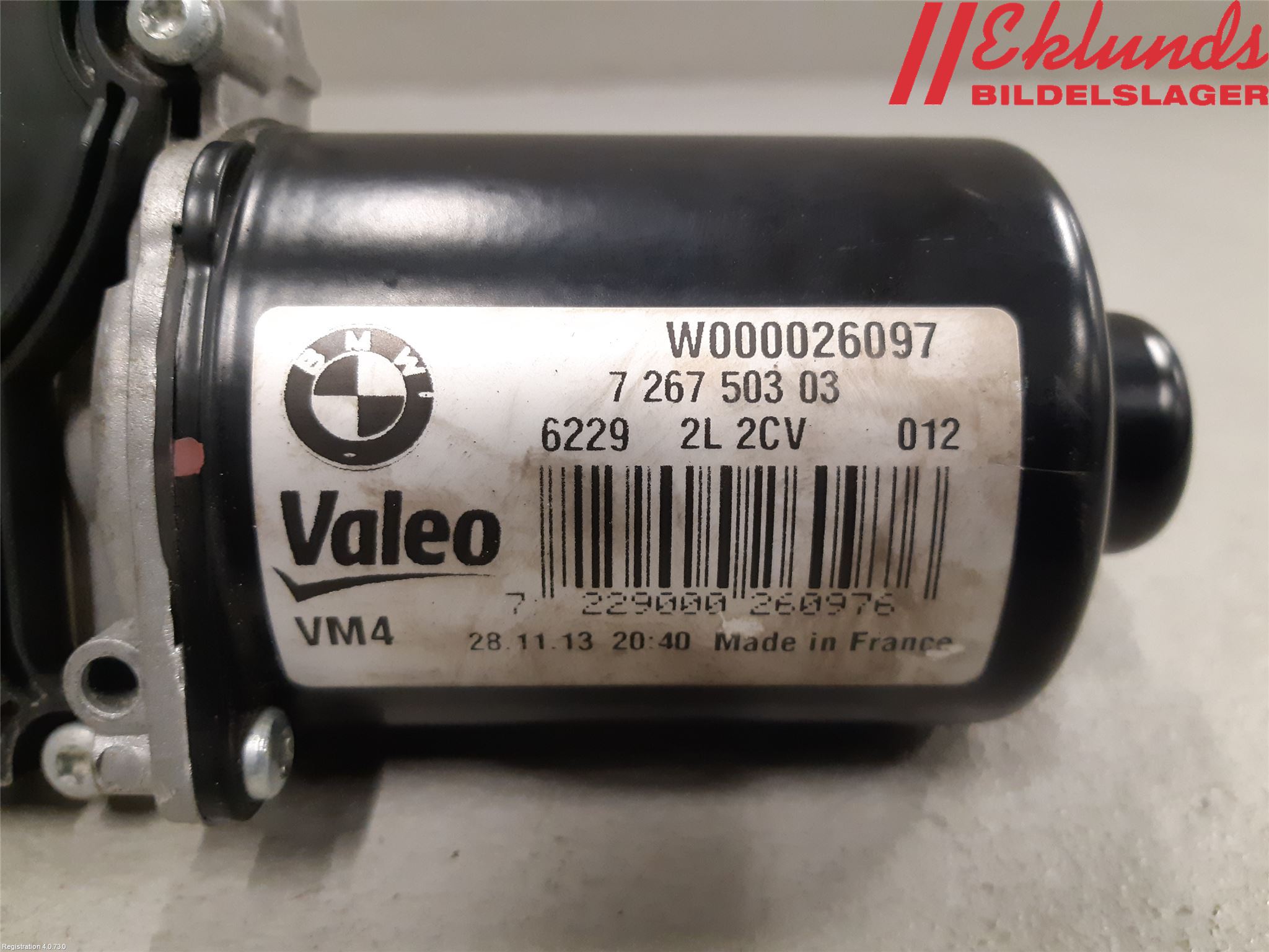 BMW 3 F30/F31/F80 12-19 Torkarmotor Vindruta