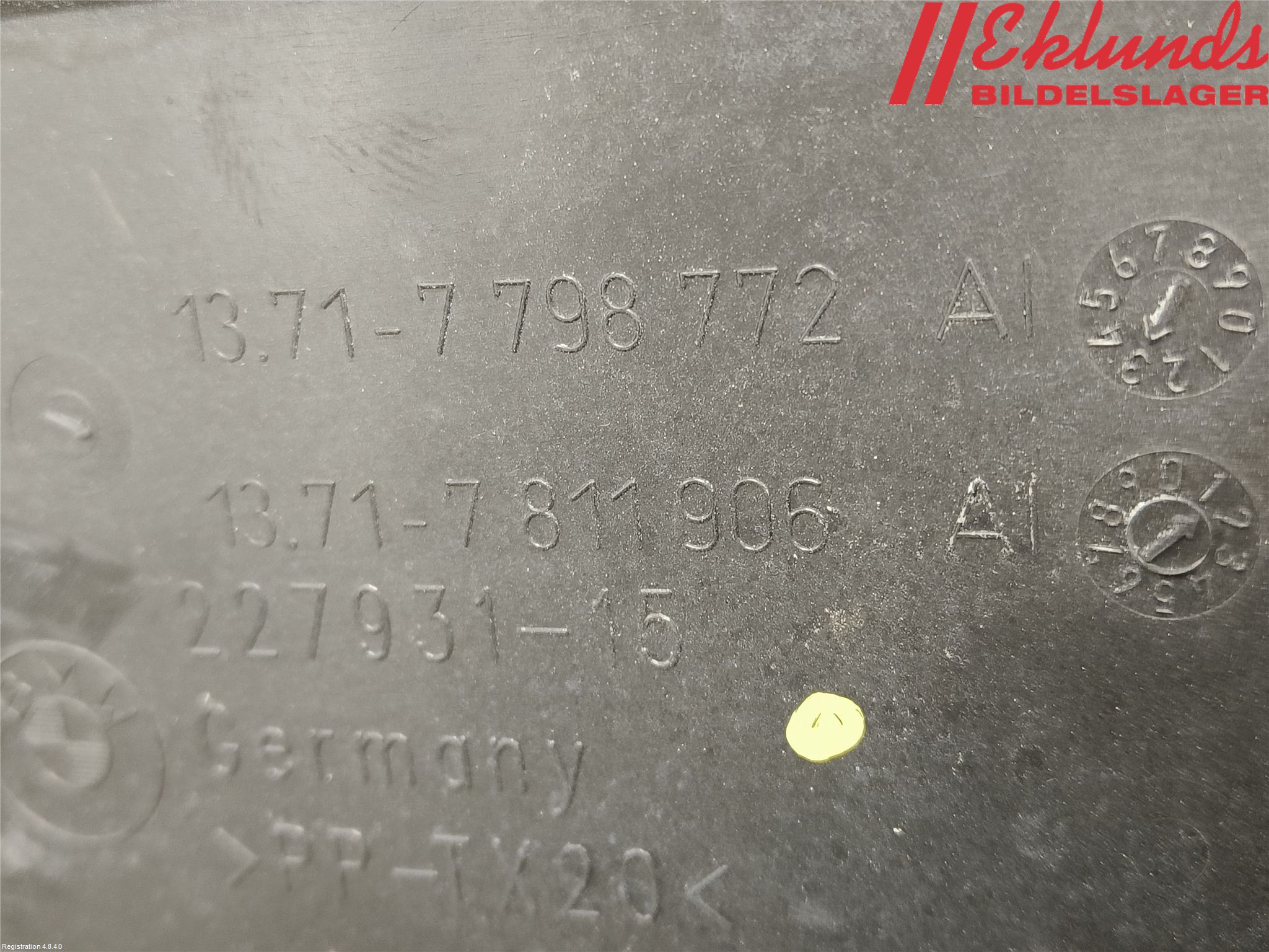 BMW X1 E84 10-15 Deflektor Plåt-Plast Kylning