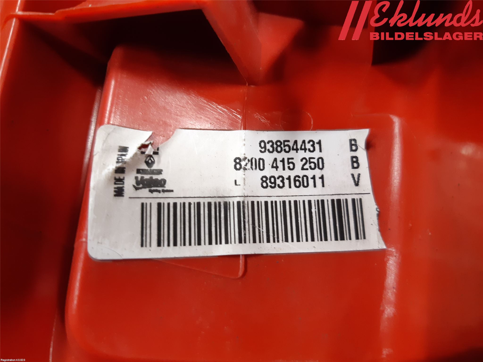 Opel VIVARO 01-14 Bakljus Vänster