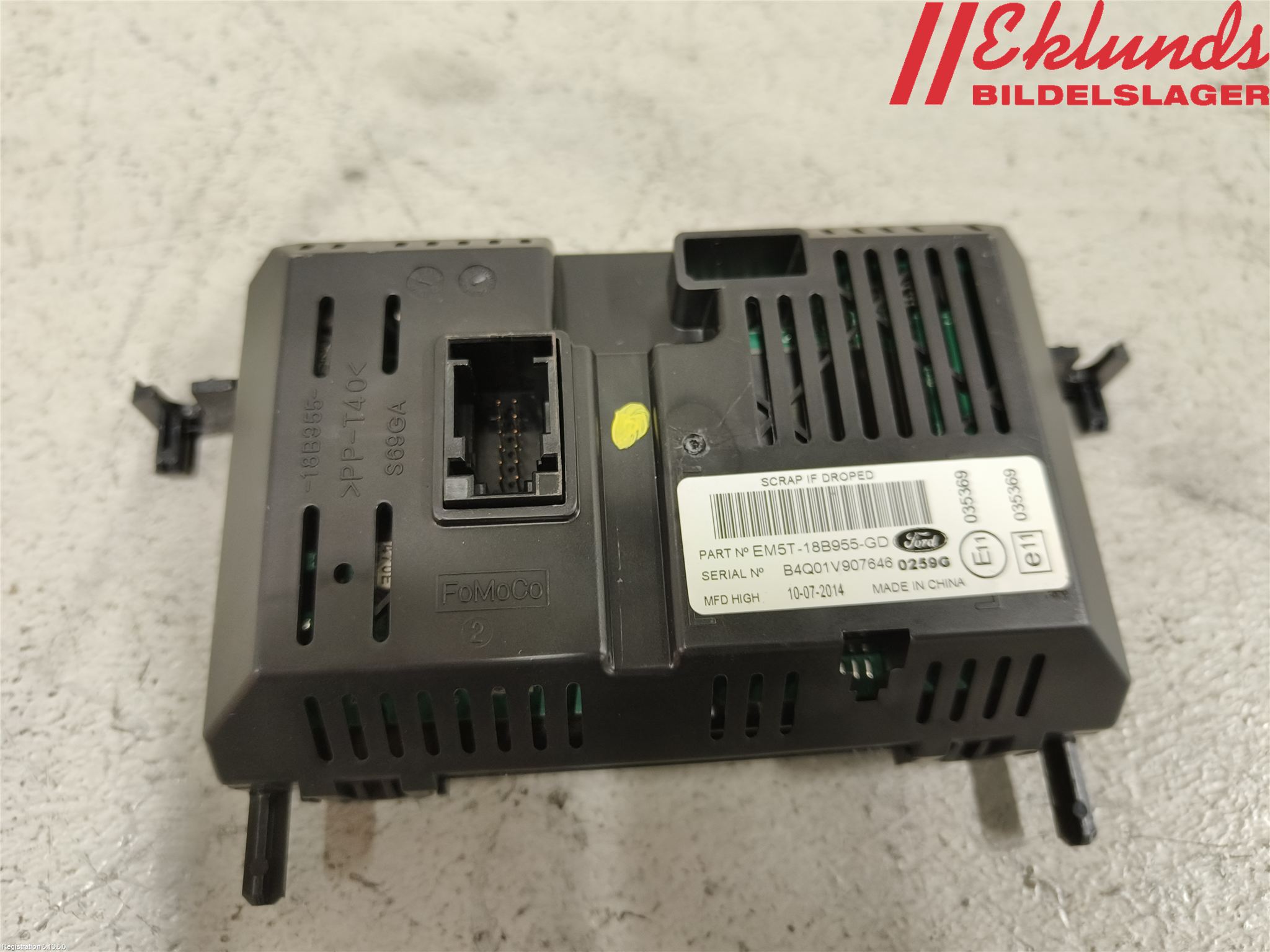 Ford FIESTA 13-17 Kontrolldisplay